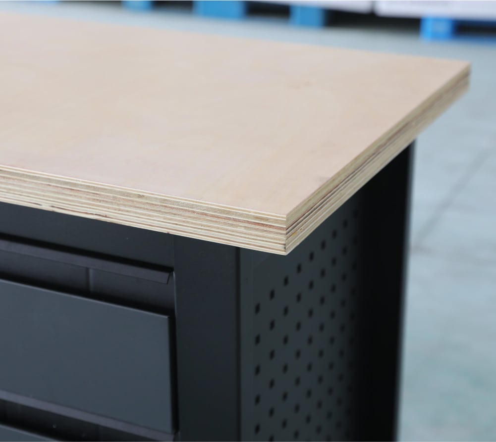 Feistos Werkbank Heros 3 - incl. geperforeerde wand - Antraciet/zwart - 60x169x87cm