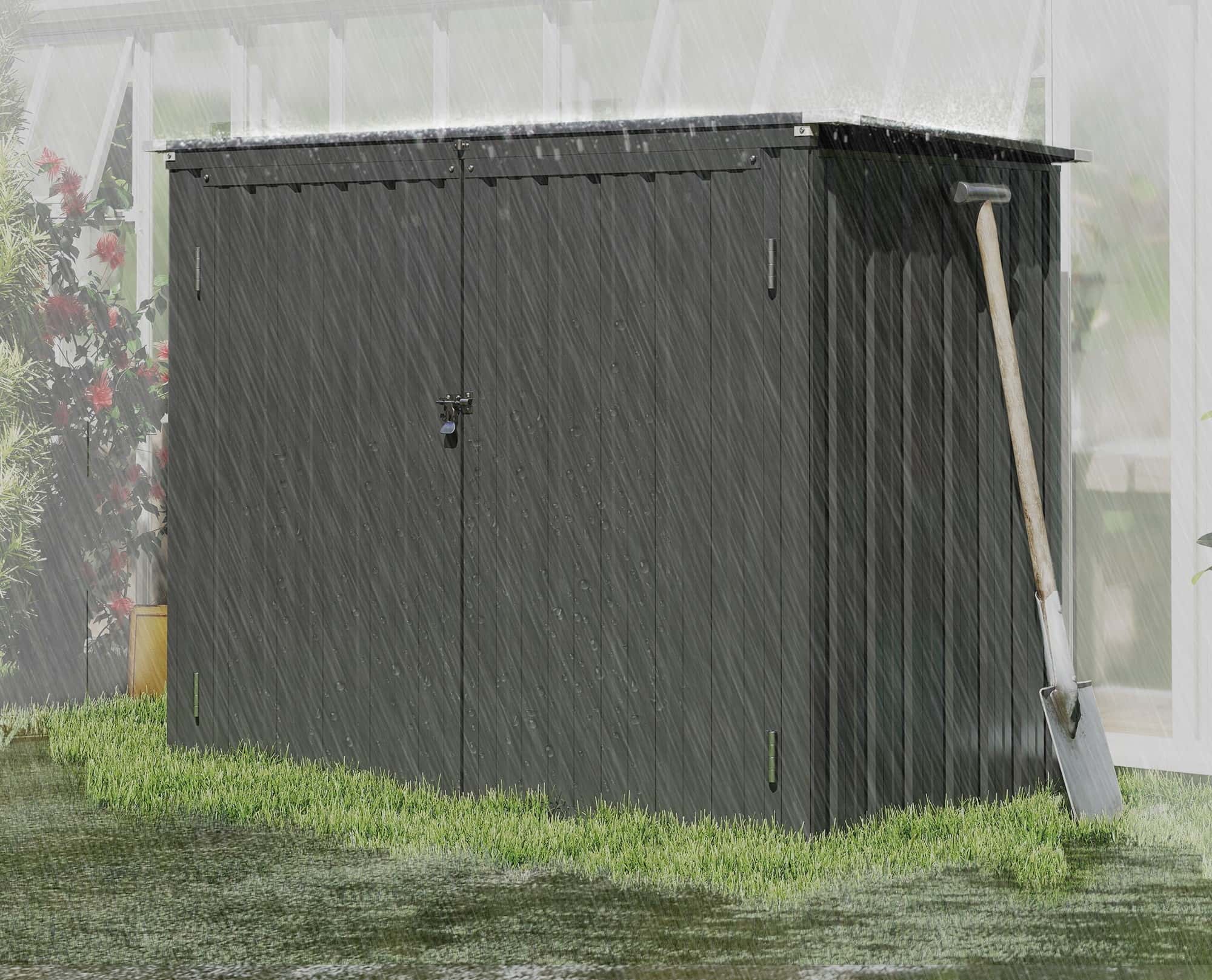 4goodz Gegalvaniseerd Stalen Containerombouw - Afvalbak kliko ombouw voor 2 containers