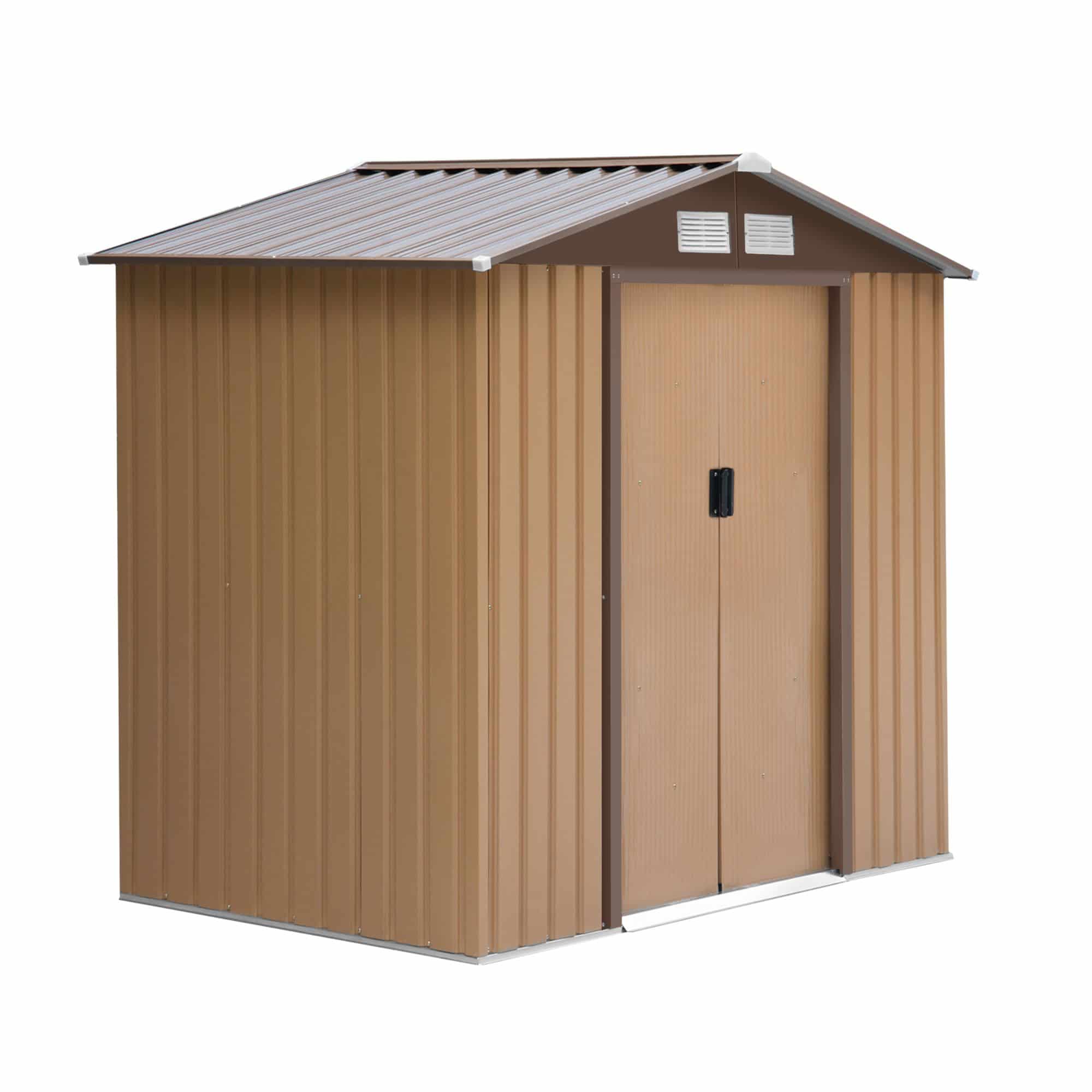 4goodz Gereedschapsschuur Metaal 127x213x185 cm - Bruin