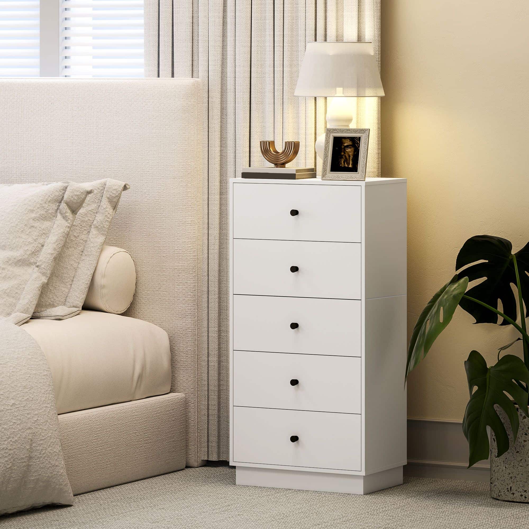 4goodz Ladenkast met 5 Laden 29 47 x 95 cm - Wit