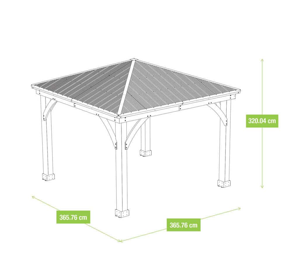 Westmann Paviljoen Yukon 1412 - 366x427x330 cm - Bruin houtlook