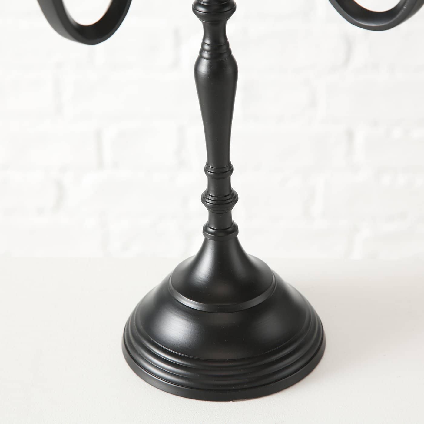 Boltze Kandelaar Victoria Ø30x40 cm (H) - aluminium ( exclusief kaarsen ) -Zwart
