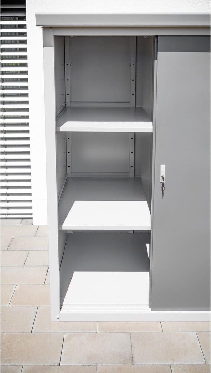Metalen Tuinkast Trimetals Guardian TM03000 Grijs | 98x172x187 cm Incl. 2 planken