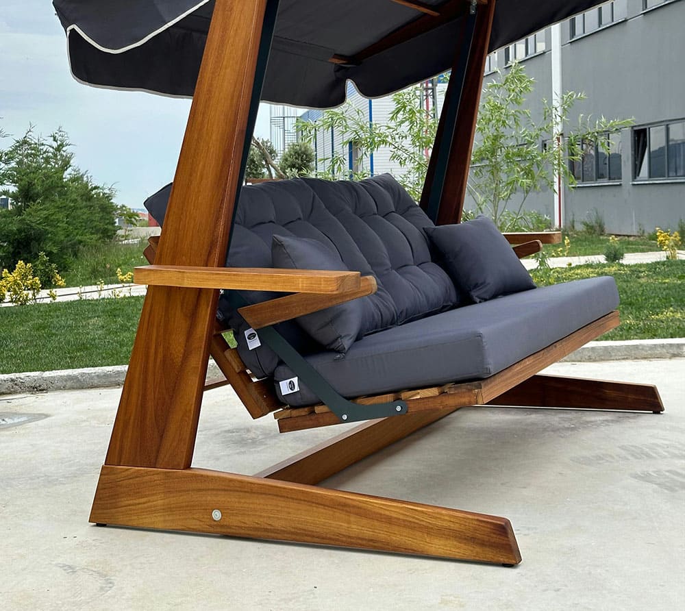 Westmann Houten Verandaschommel Sia 2400 - Antraciet - 120x236x190 cm