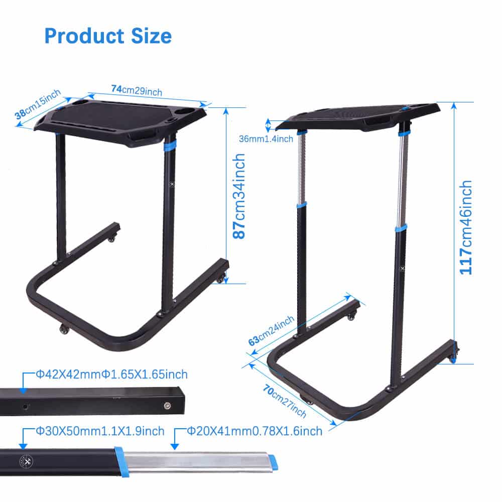 4toolz® Fietstrainer Tafel - Laptop tafel voor fietstrainer - Stabureau In hoogte verstelbaar