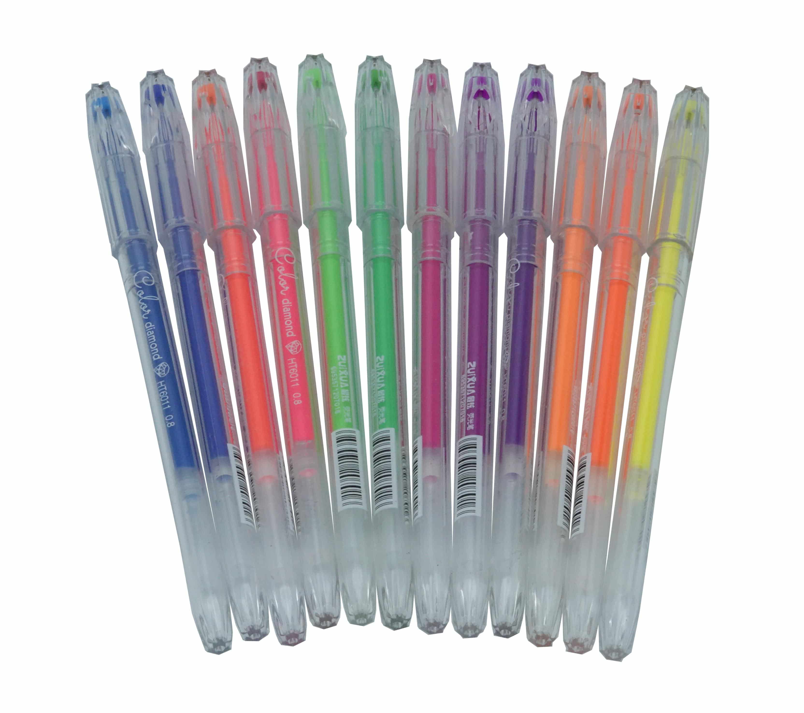 4artz® set van 48 gelpennen - metallic, fluoriscerend, diverse kleuren