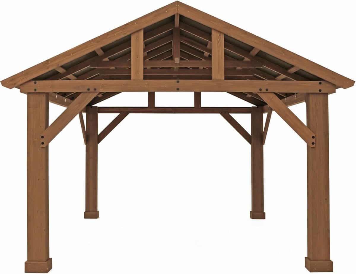 Westmann Houten paviljoen Yukon 1412 - 366x427x330 cm - Bruin