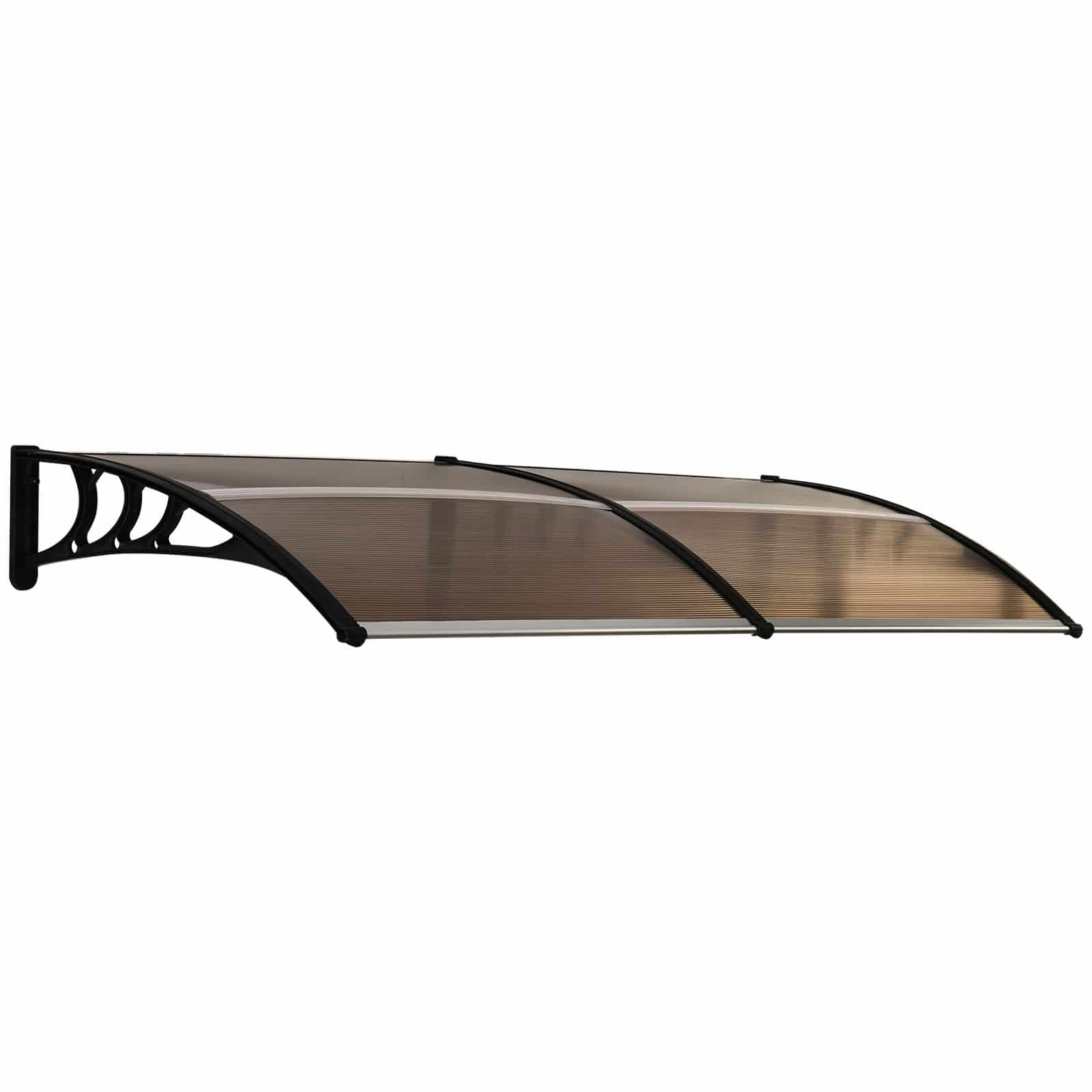 4goodz Deurluifel Afdak 75x195 cm - Overkapping polycarbonaat - Bruin