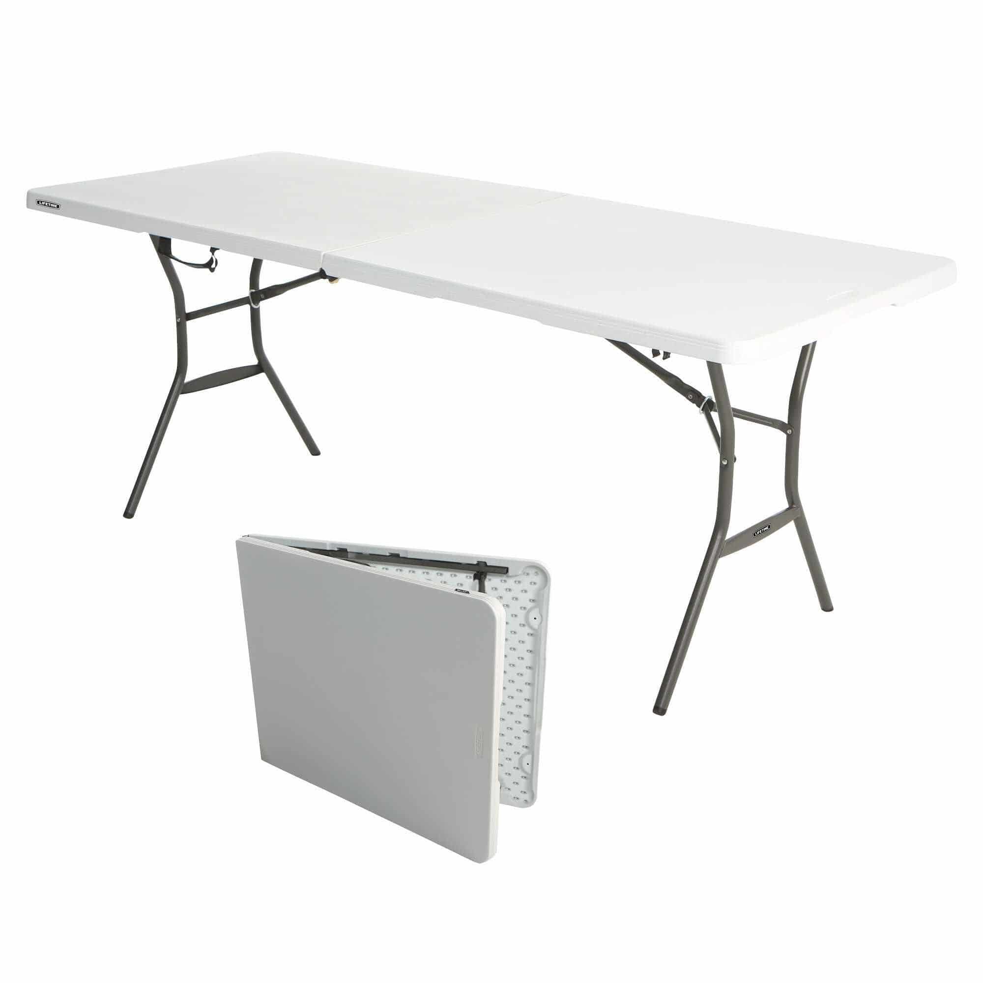 Lifetime® Kunststof Tafel Opvouwbaar - Campingtafel Light Commercial - 182x76x74cm - Wit