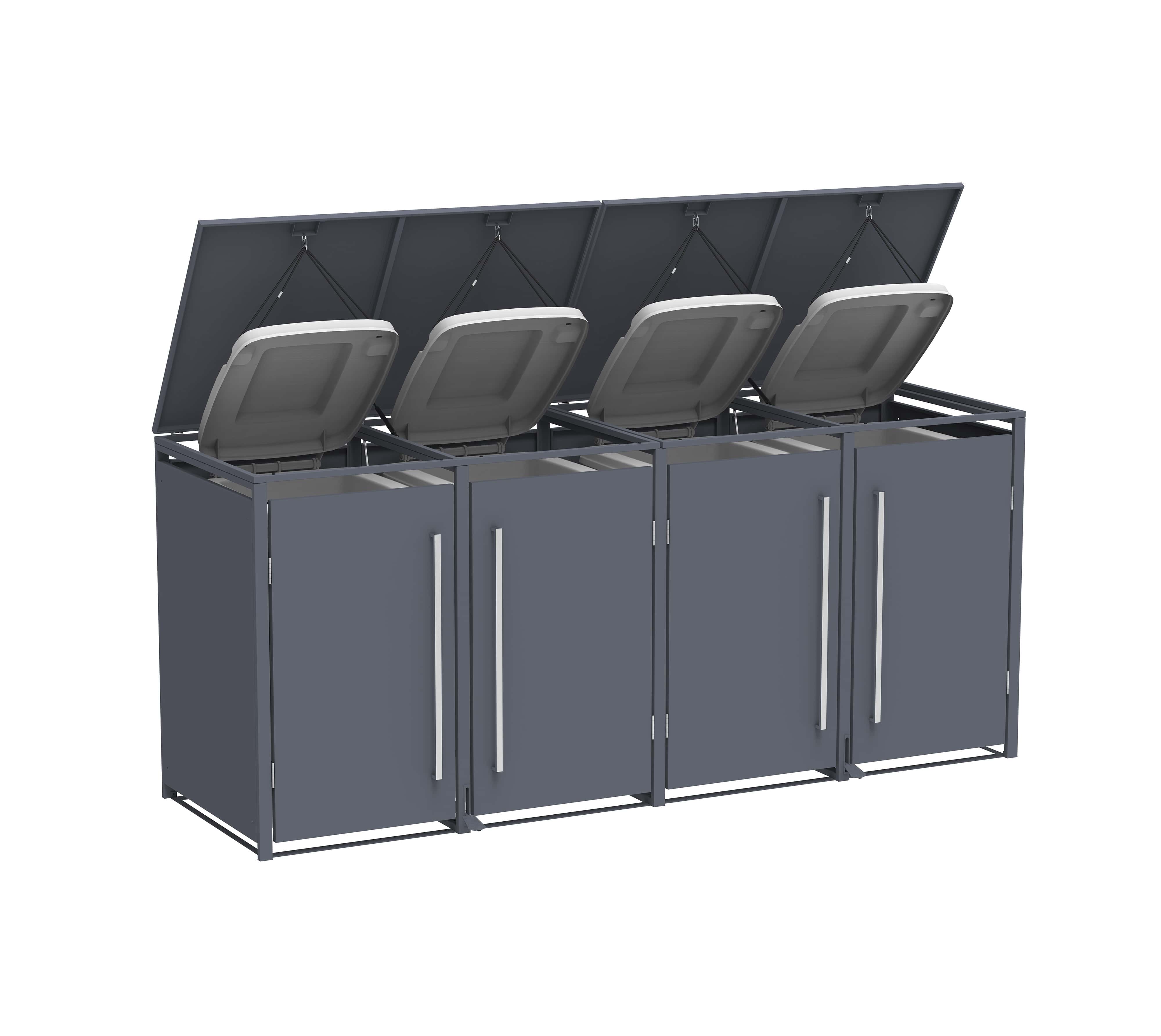 Westmann Pedura-4 Metalen Containerombouw met Pedaal bediening - 4 kliko's - Antraciet