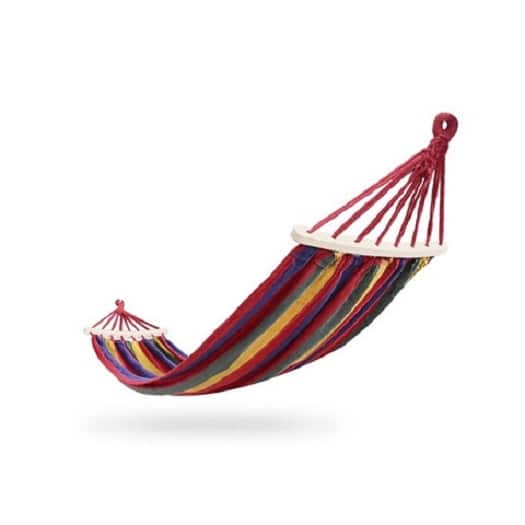 4gardenz canvas Hangmat Rood met Spreidstok 200x150cm - lengte 320cm