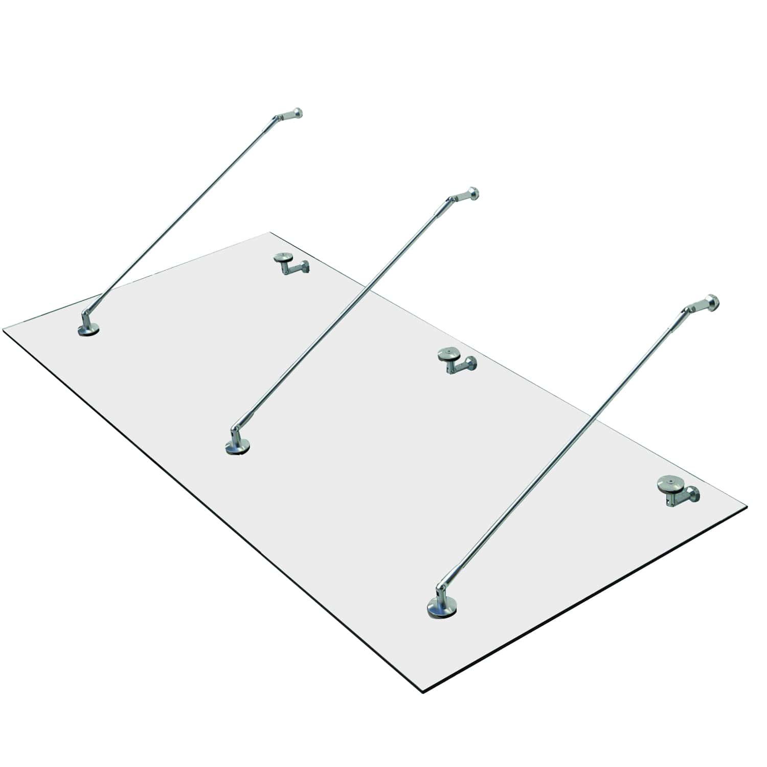 4goodz Glazen Deurluifel Gehard Glas met RVS - 200X90 cm