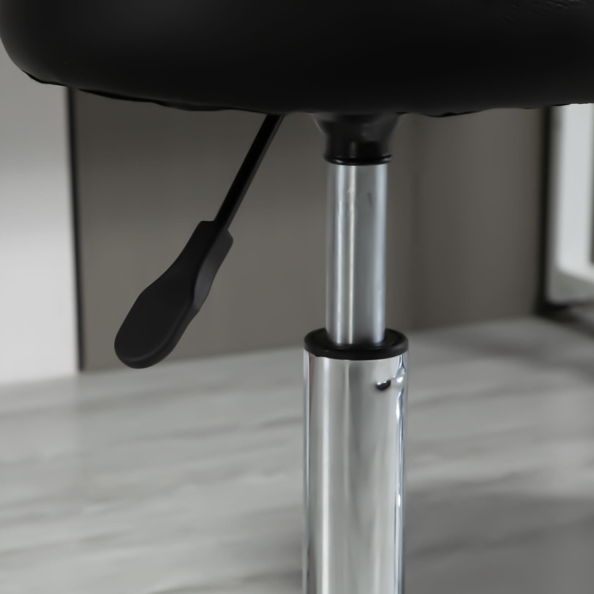 2 stuks Ergonomische Rolkruk Hoogte Verstelbaar 51-67cm - Zwart