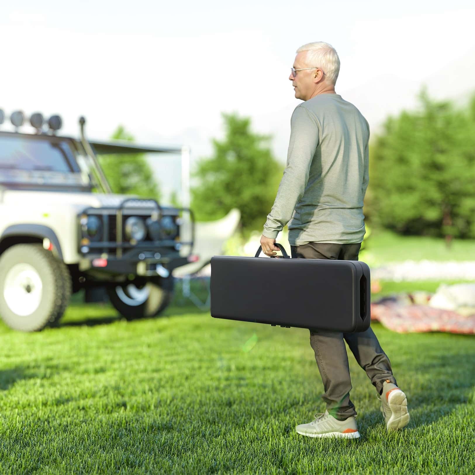 4goodz 2 stuks Kunststof Bank Opvouwbaar - Campingtafel - 182 cm - Zwart