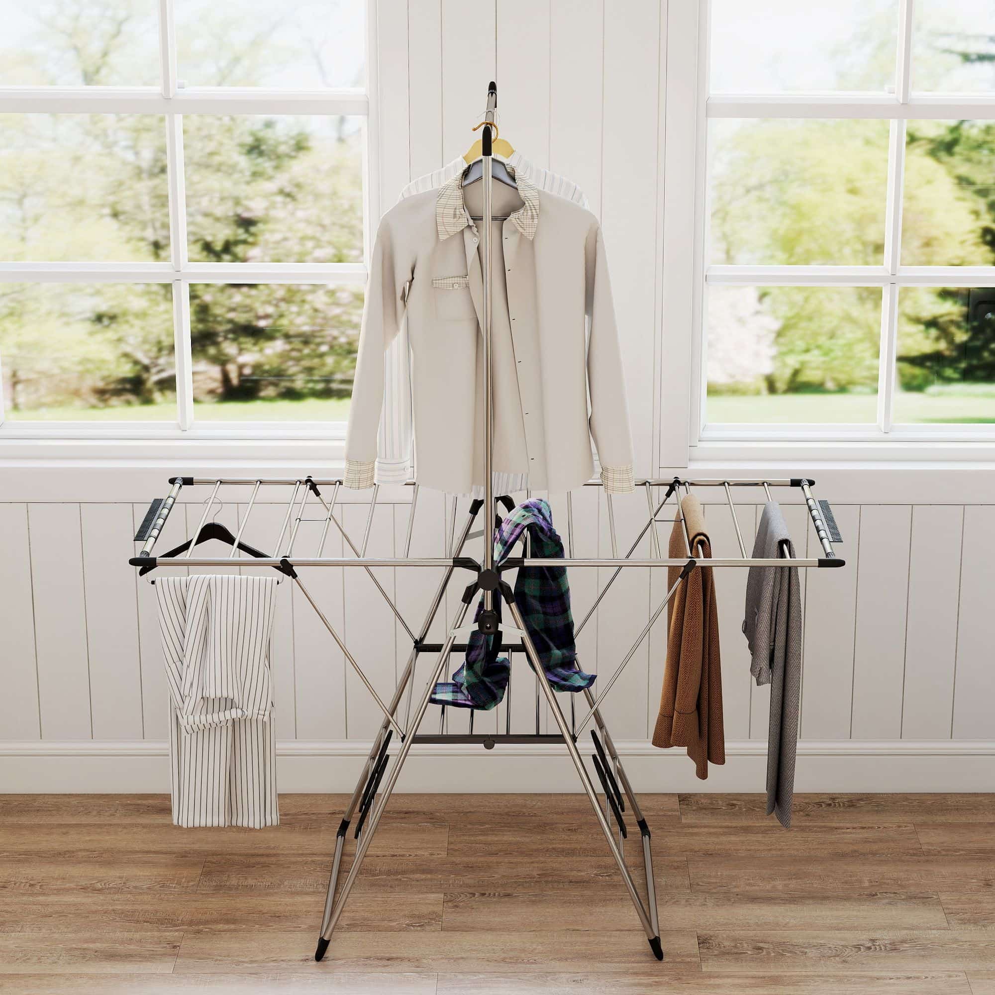 4goodz Opvouwbaar Wasrek met verstelbare zijdelen en schoenhouders