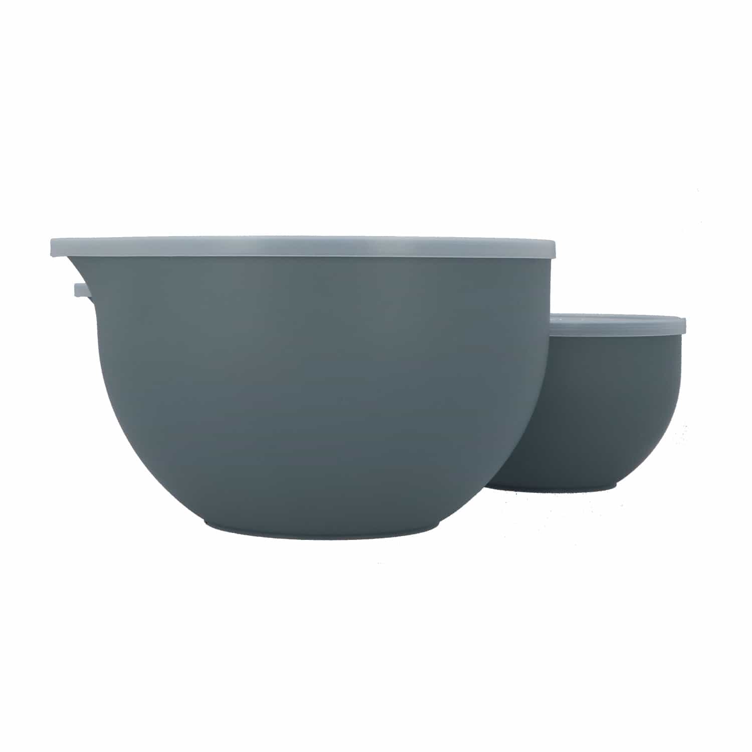 4goodz Mengkom met Schenktuit en Deksel set van 3 Stuks - Wit - 1,2,3L