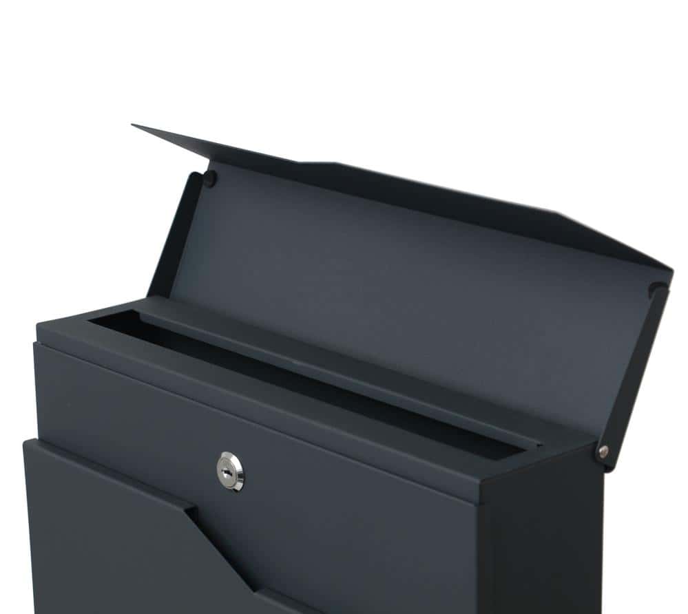 Westmann Brixa B Wandbrievenbus met krantenvak met Slot - Antraciet Westmann Brixa B Wandbrievenbus met krantenvak met Slot - Antraciet