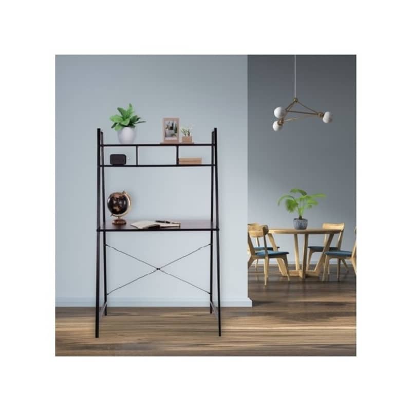 Bureau met Planken - 84x45x142 cm - Zwart