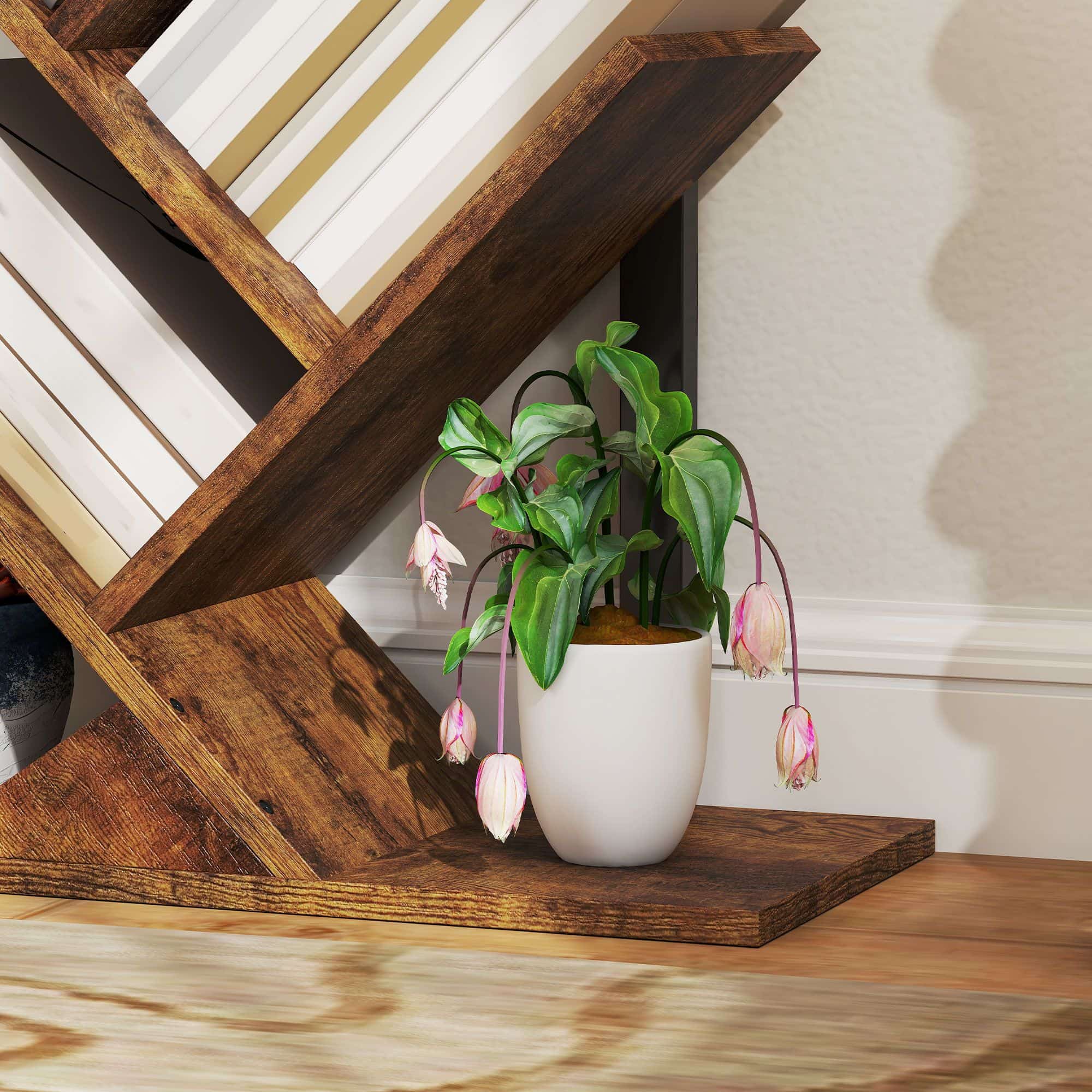 Homcom Design Boekenstandaard met 9 Niveaus - 158 cm hoog - Bruin Homcom Design Boekenstandaard met 9 Niveaus - 158 cm hoog - Bruin