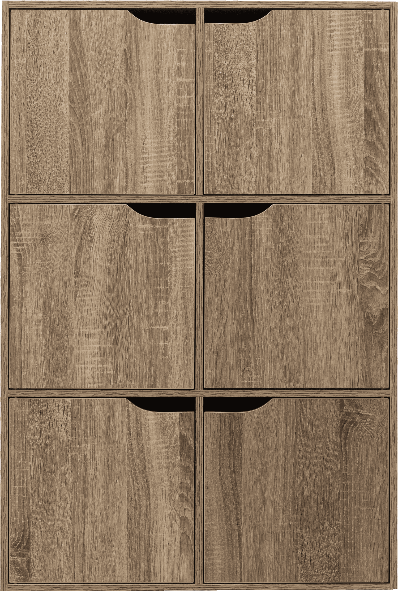 4goodz Wandkast met 6 deuren eikendecor 32x67x100 cm - Bruin