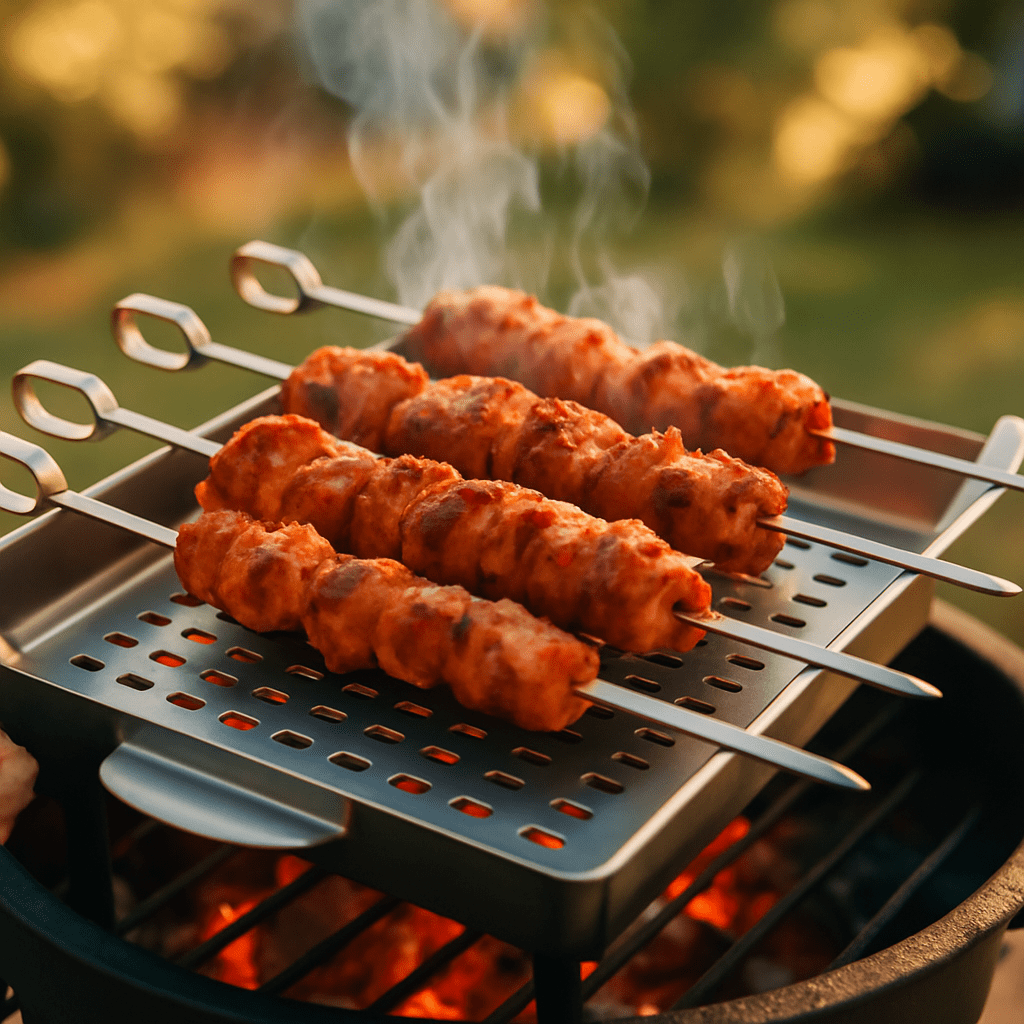 4cookz® 3-in-1 RVS BBQ groenterooster/Kiprooster - Chicken on Beercan