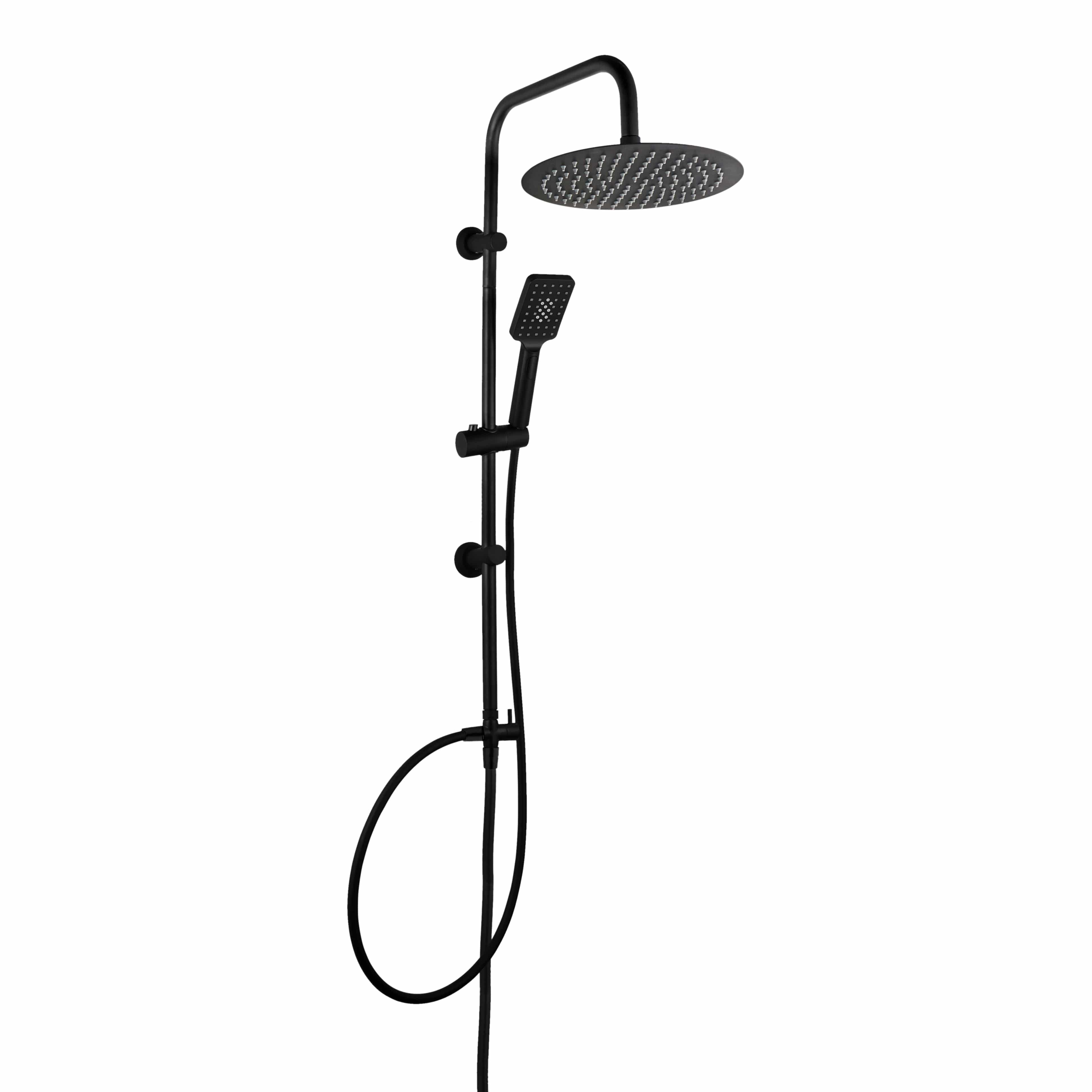 Luzzo® Square Douchekolom 25 cm Regendouche zonder kraan - Zwart
