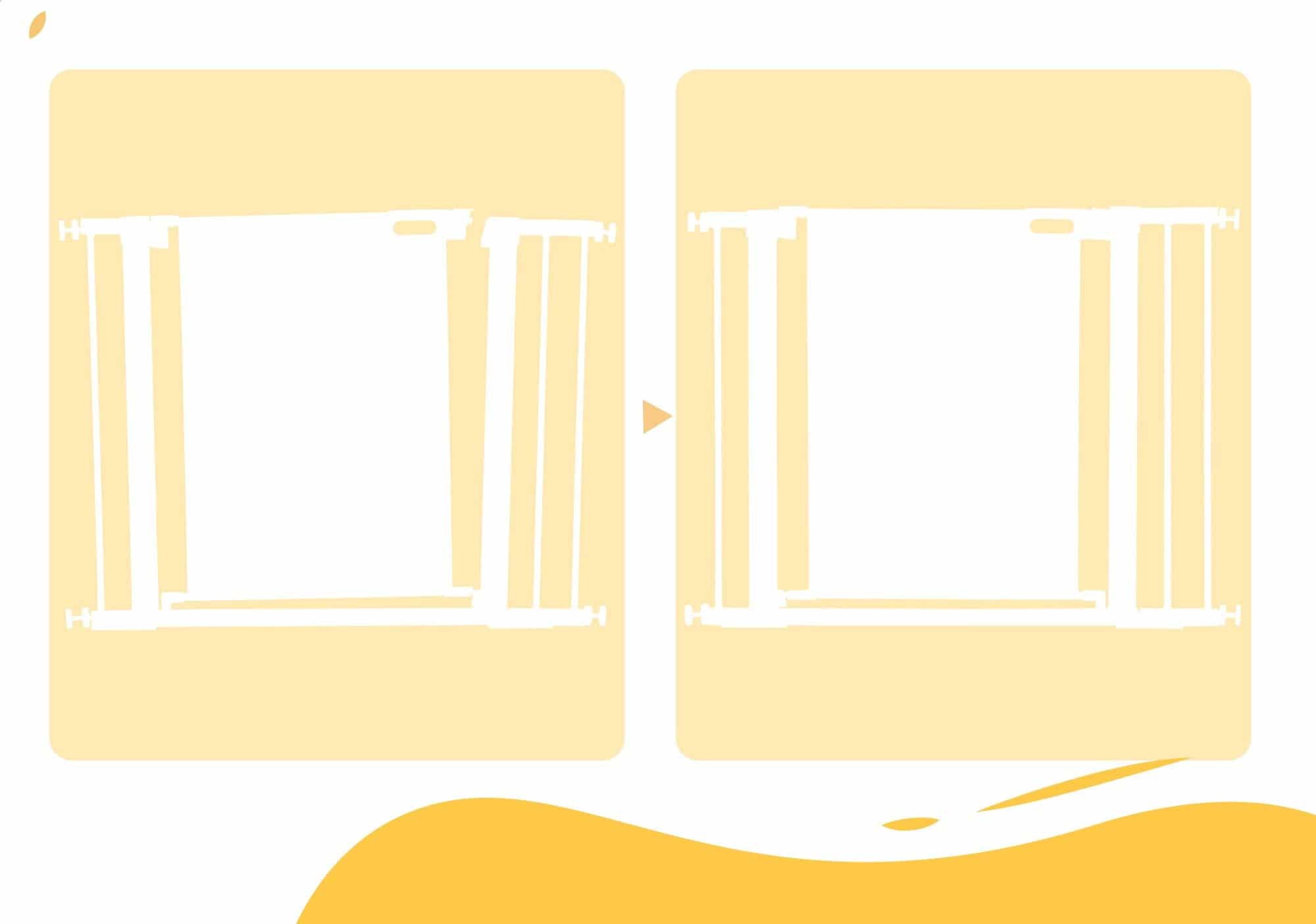 4goodz Uitschuifbaar Traphek 74-103 cm voor Huisdieren - Zwart