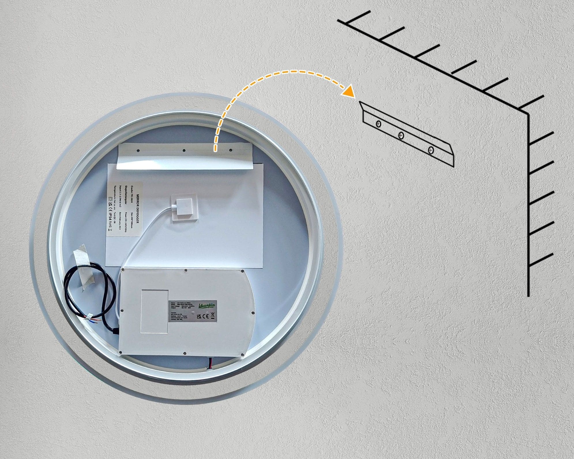 4goodz Ronde Badkamerspiegel 60 cm LED Verlichting - Zilver