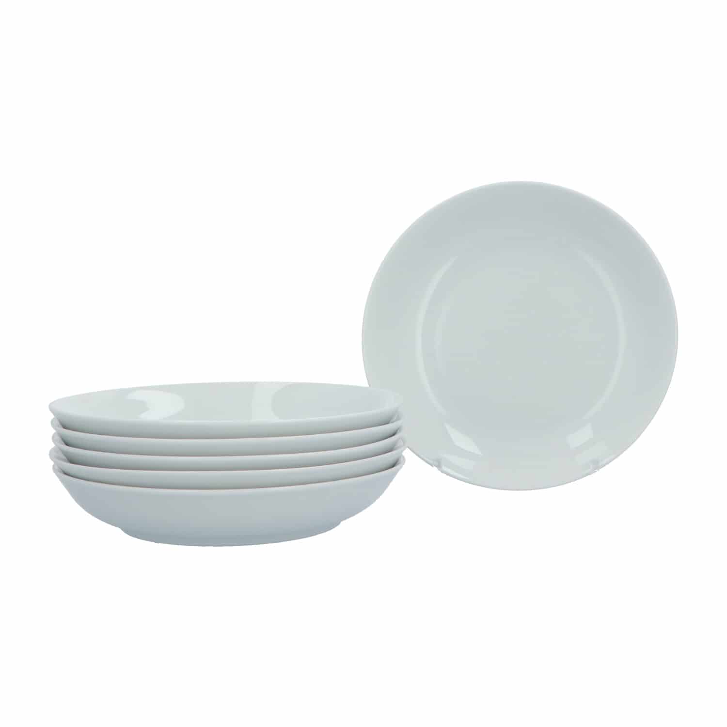 Luzzo® Base Serviesset 6 persoons met Pastaborden - 24 delig - Wit