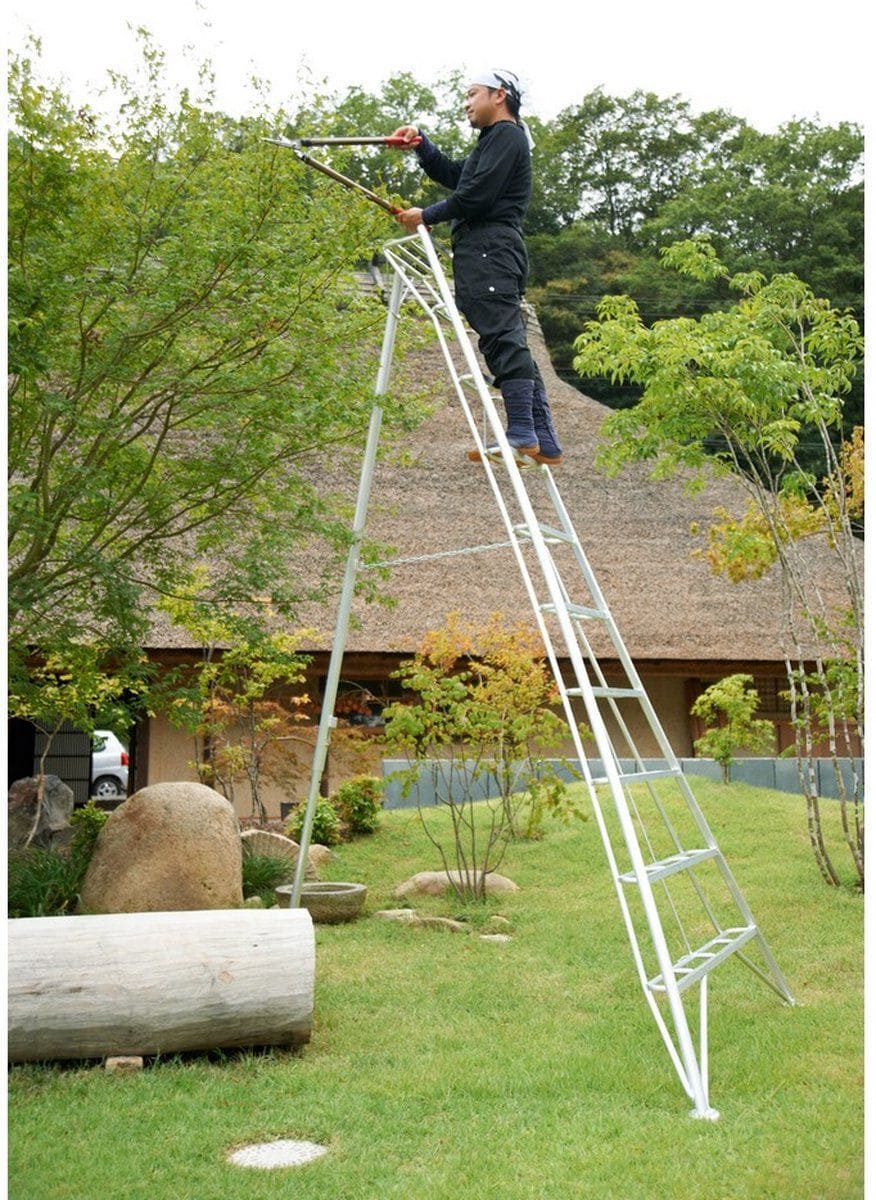 Niwaki Driepoot Tuinladder 300 cm Snoeiladder Tripod Ladder - Plukladder NW03000
