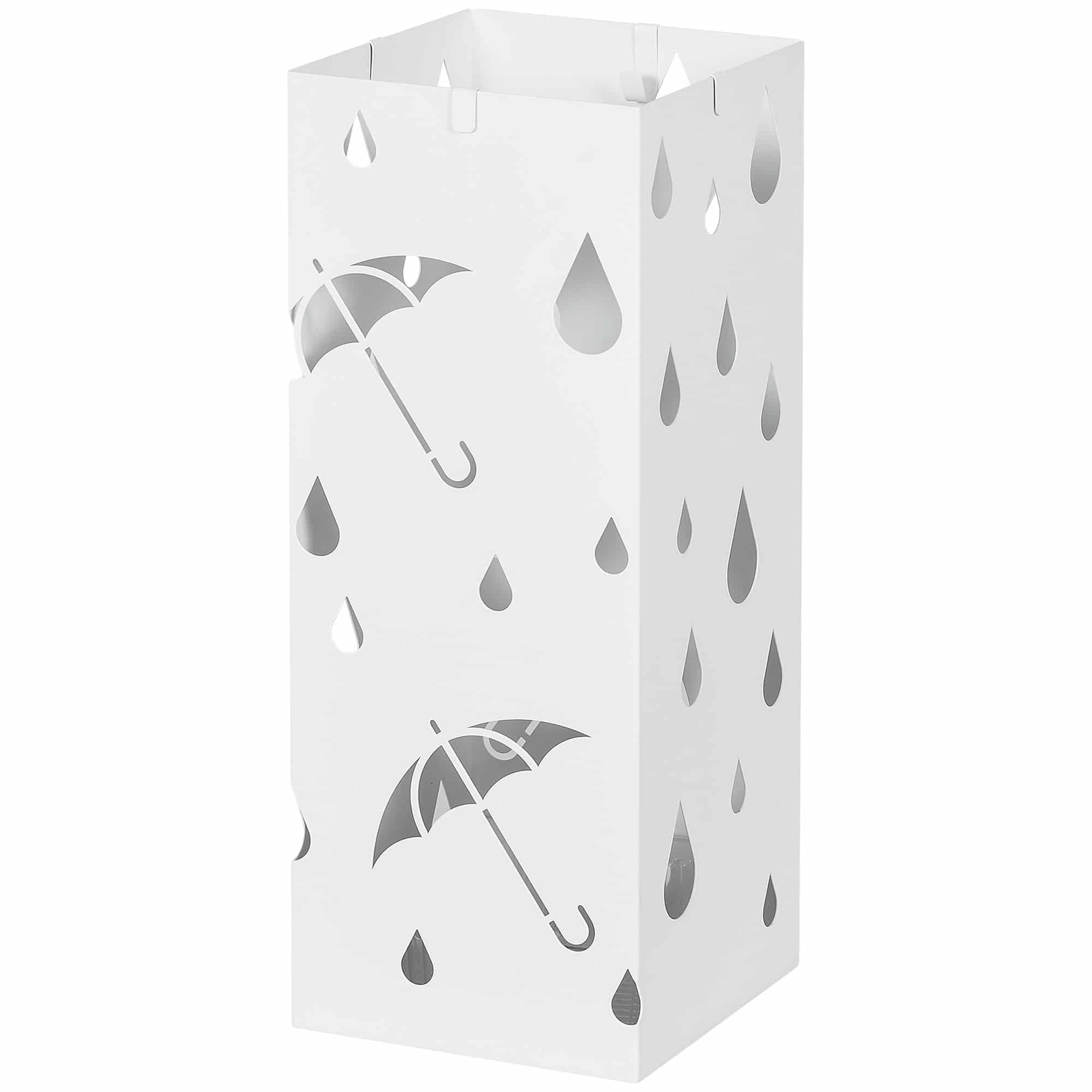 4goodz Paraplustandaard Staal - 4 Haken - Wateropvangbak - Staal - Wit