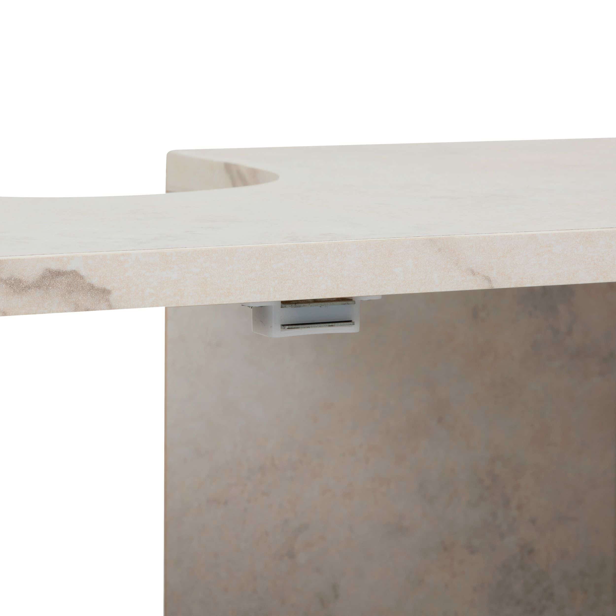 4bathroomz Wastafel Onderkast met Uitsparing Lugano - marmer/houtlook