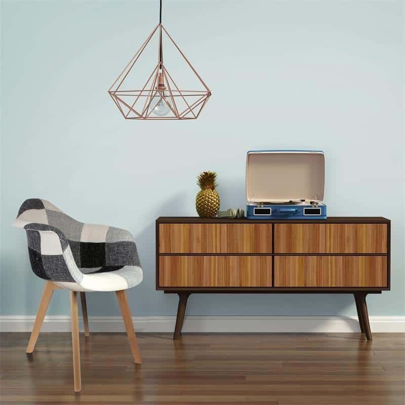 4goodz Malmo Patchwork Eetkamerstoelen 2 stuks Armleuning - Grijs