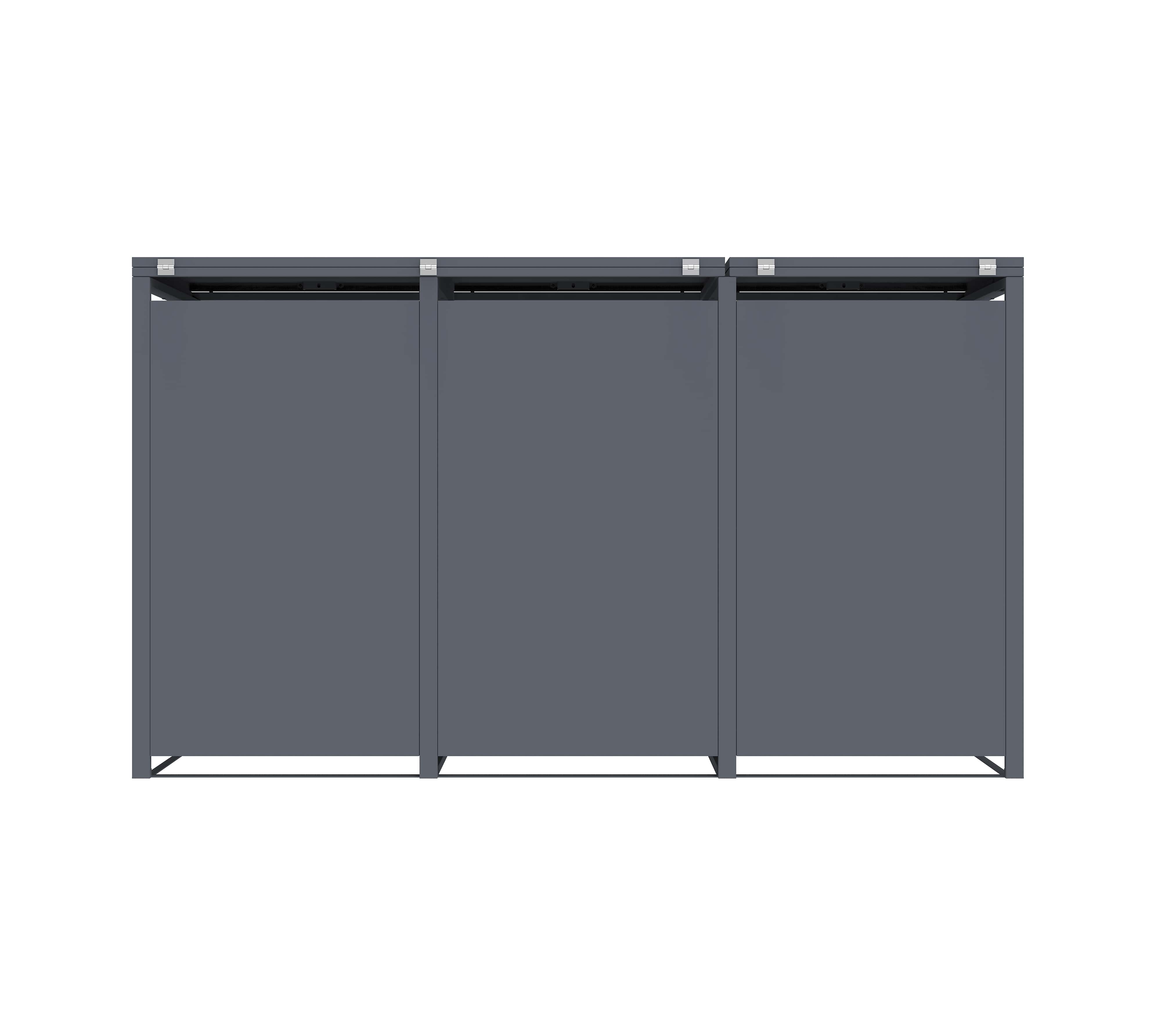 Westmann Pedura-3 Metalen Containerombouw met Pedaal bediening - 3 kliko's - Antraciet