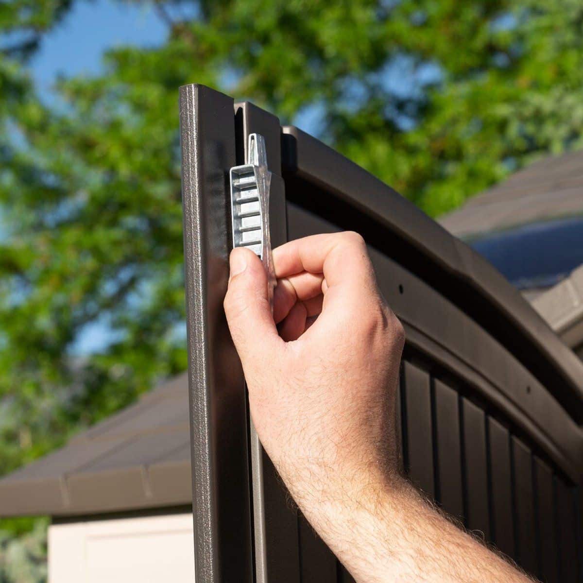 Lifetime® Kunststof gereedschapsschuur Sky - Lichtgrijs - 244x305x244cm