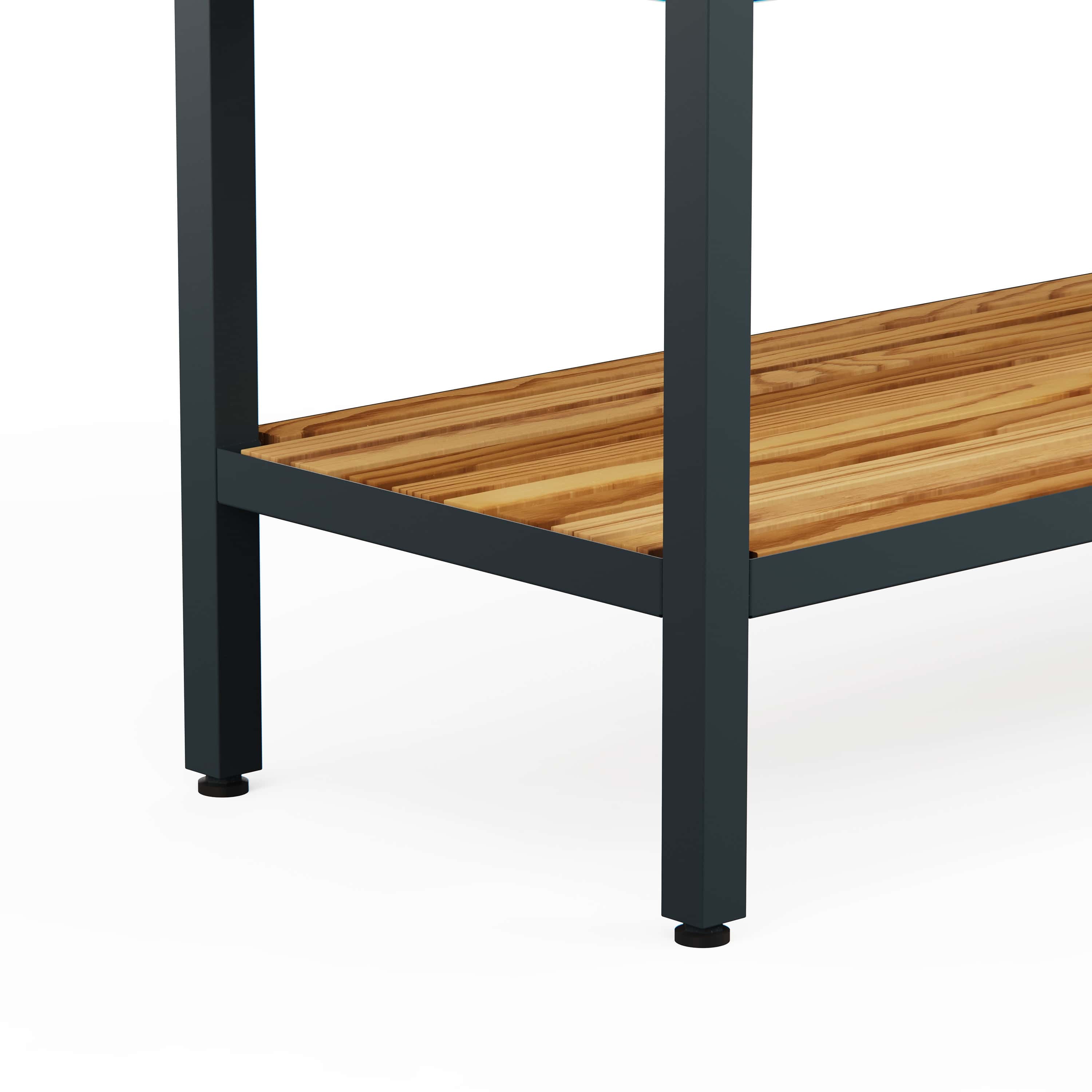 Herstera Garden verhoogde plantenbak van metaal 100x40x80 cm - Antraciet