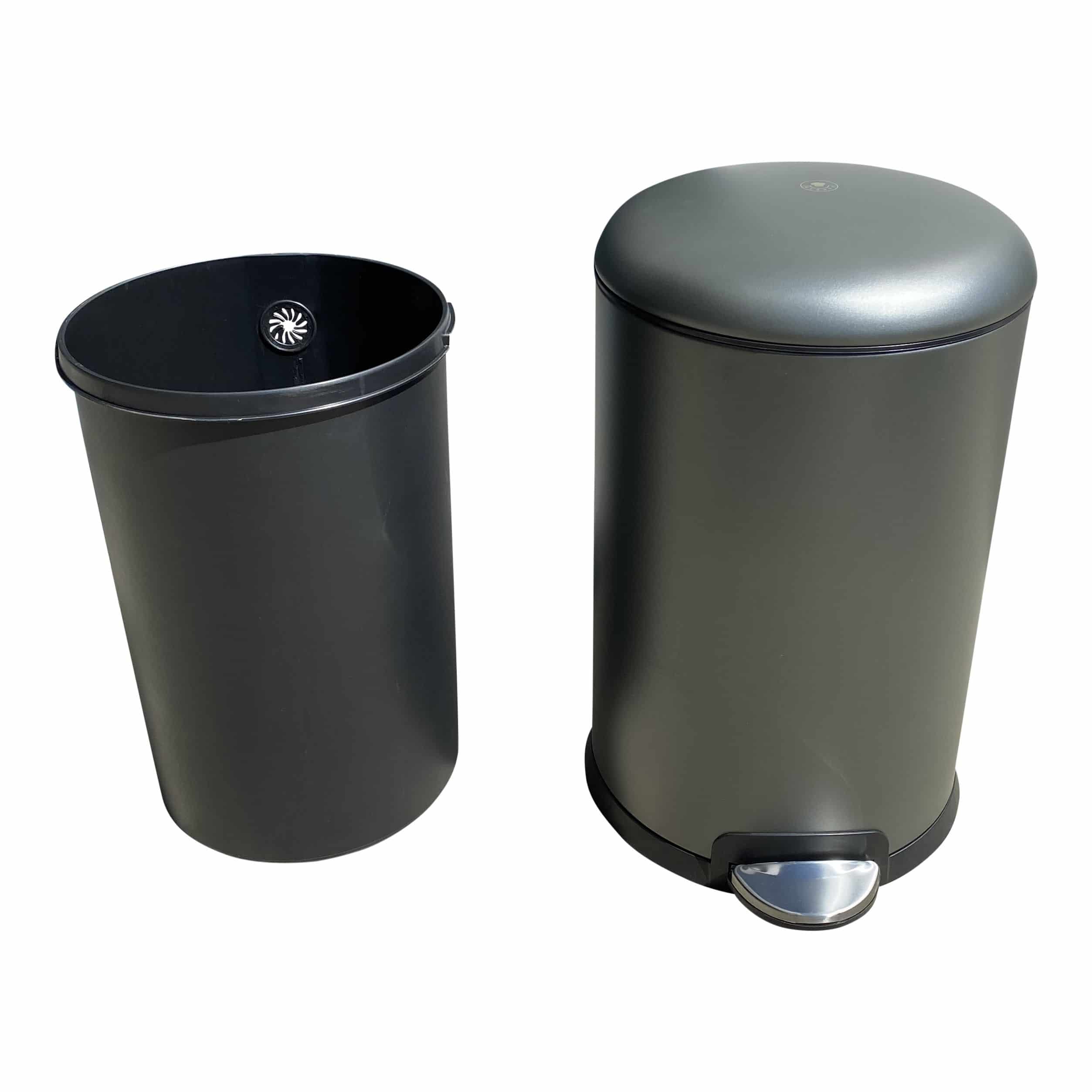 4cookz® Texas Pedaalemmer 20 liter - Soft-close Pedaal Prullenbak - Mat Grijs
