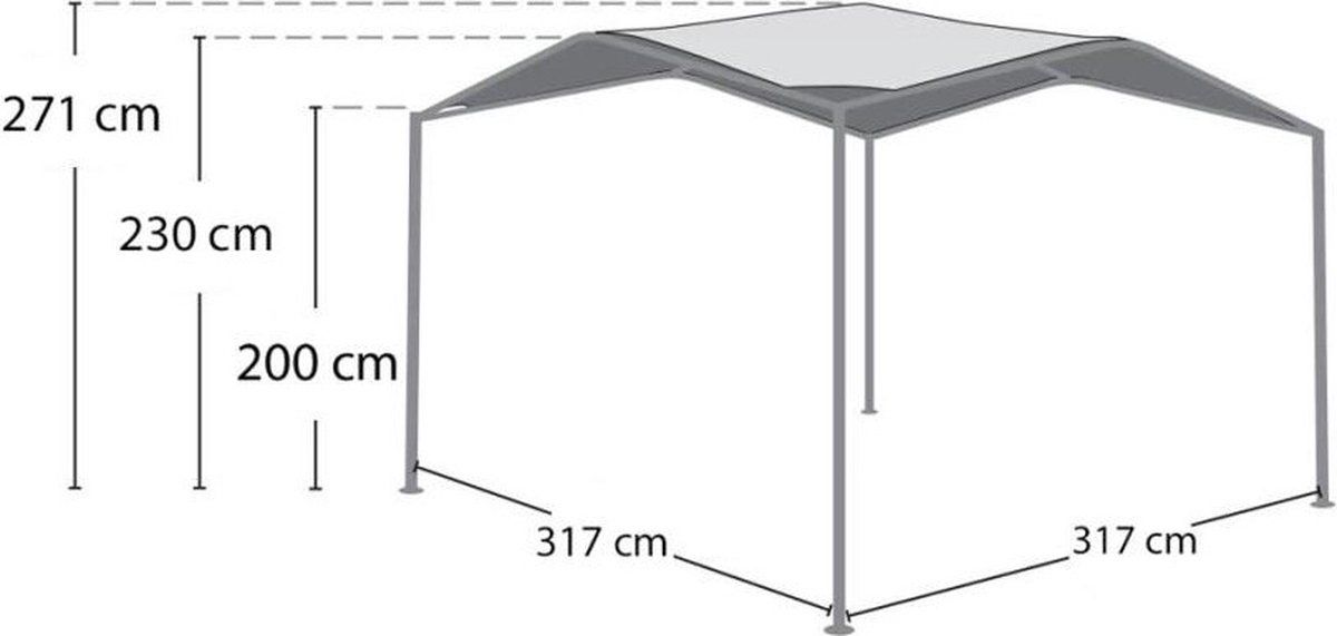 ShelterLogic® Paviljoen Pacifia Pergola - Partytent - 317x317 cm - Beige ShelterLogic® Paviljoen Pacifia Pergola - Partytent - 317x317 cm - Beige