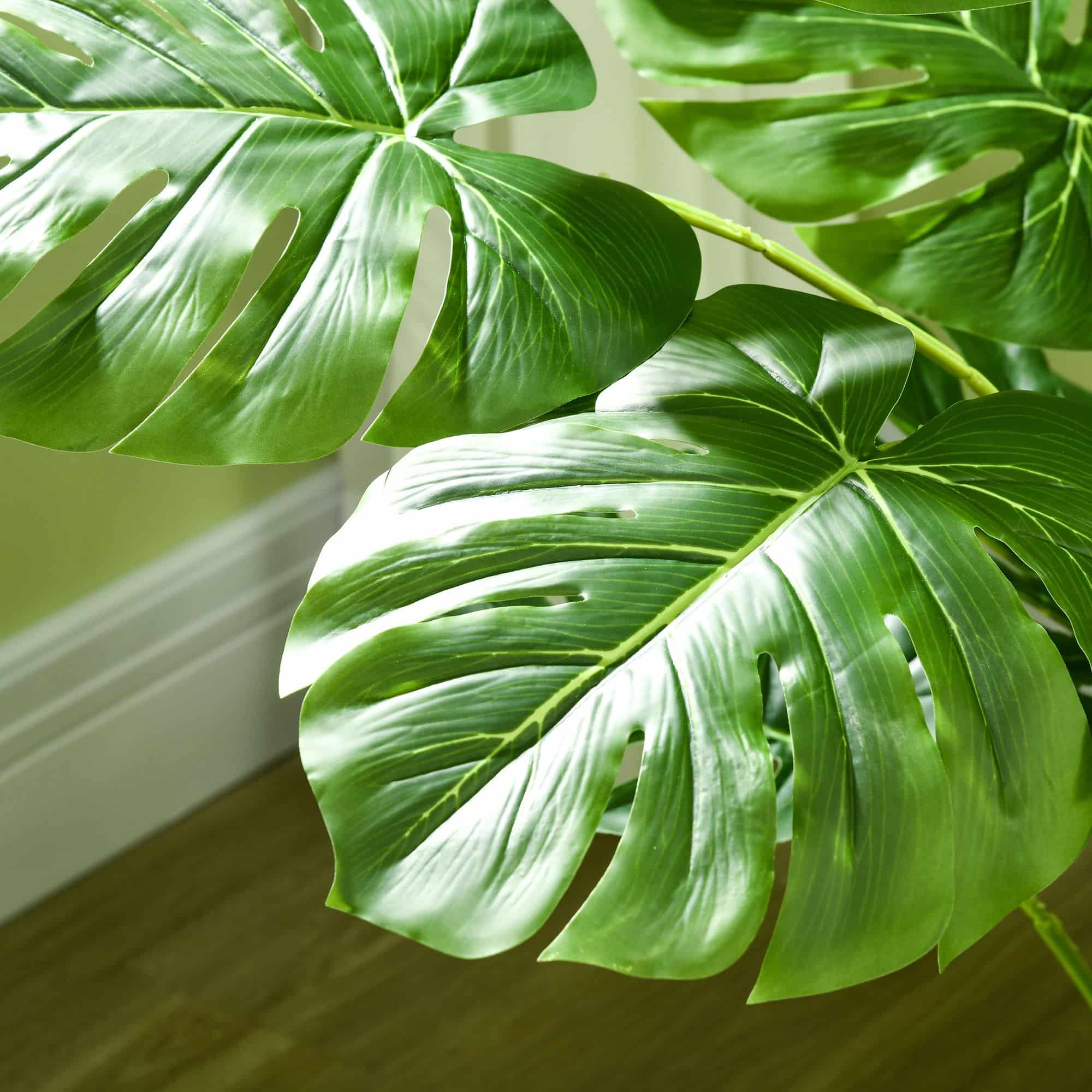 4goodz Kunstplant Monstera 120 cm Kunstplant met Pot en Mos