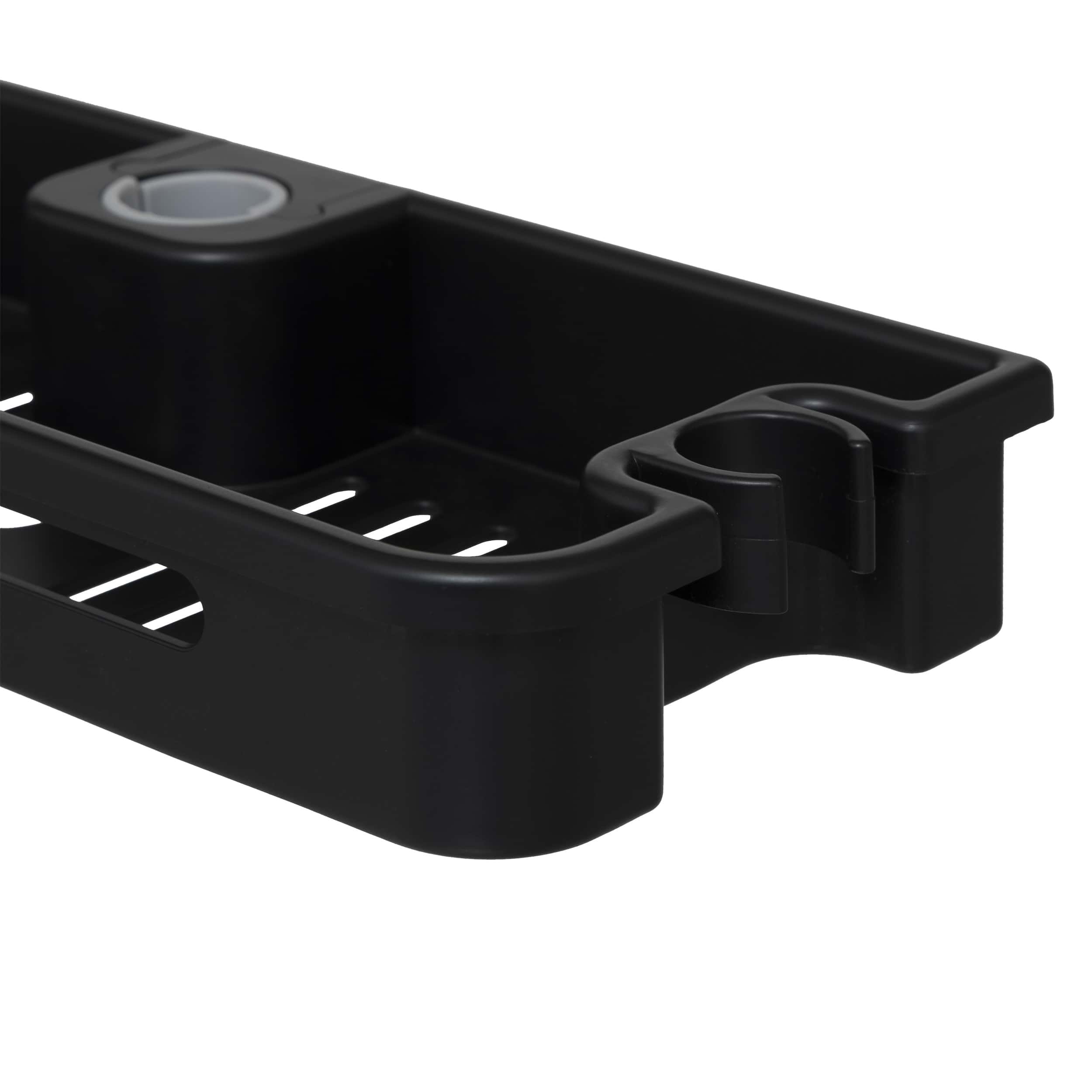 4bathroomz® Doucheplank Flaconhouder Universeel Douchestang - Zwart