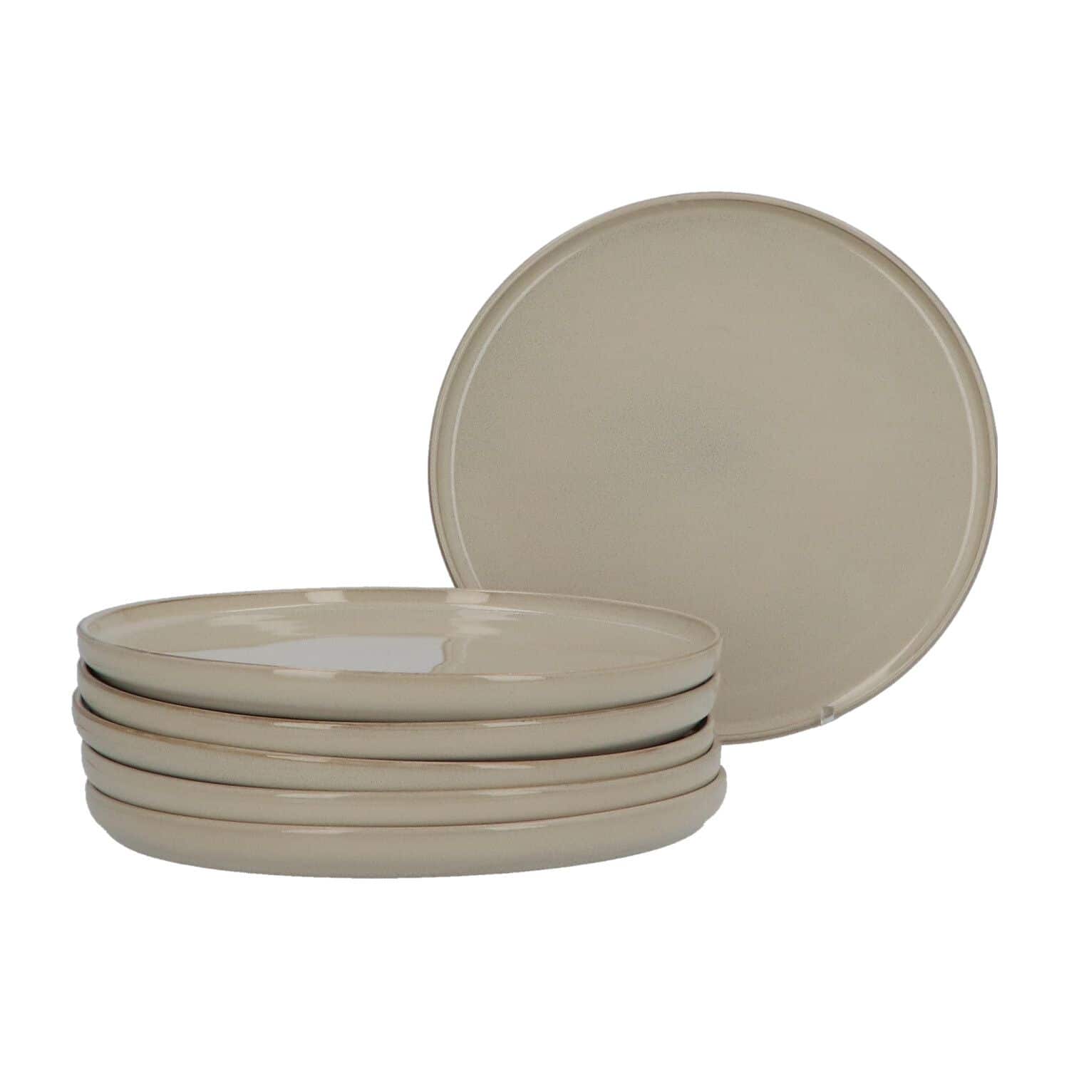 Dinerborden Terre - set van 6 stuks Geglazuurd Keramiek 27 cm - Beige Dinerborden Terre - set van 6 stuks Geglazuurd Keramiek 27 cm - Beige