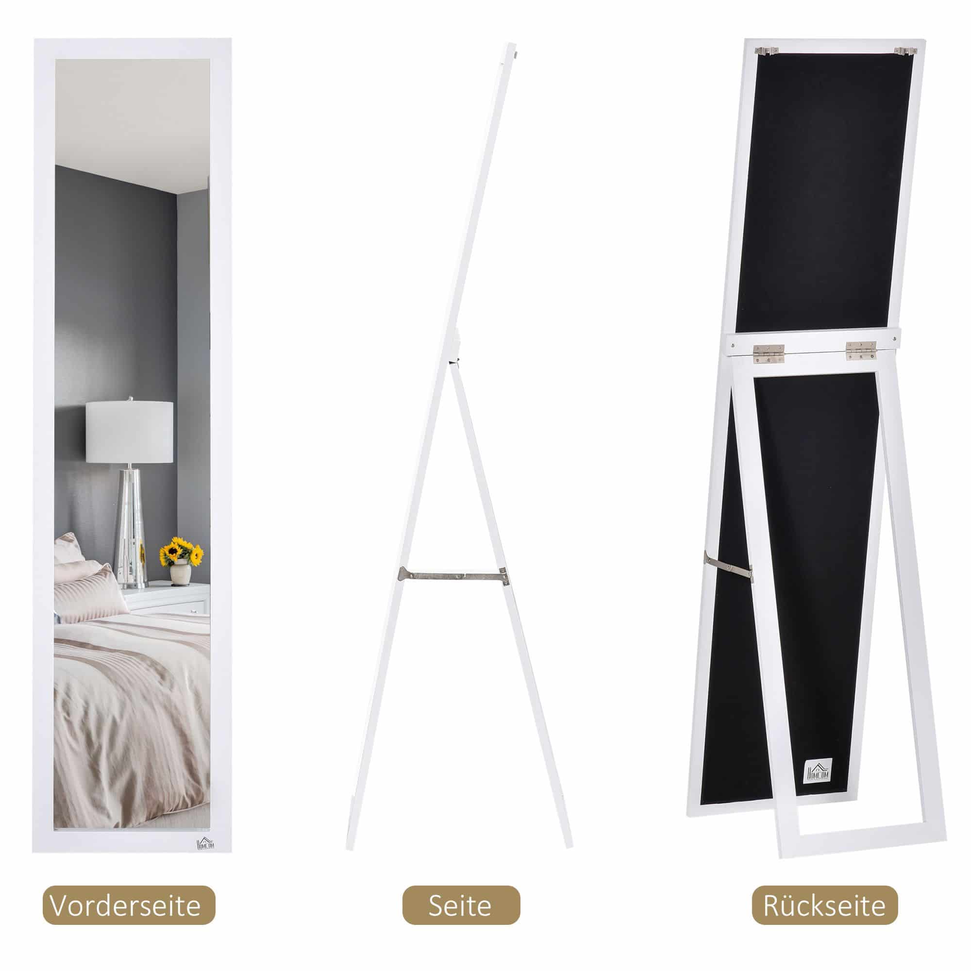 4goodz Passpiegel 154 cm - Vrijstaand of met Wandmontag te gebruiken