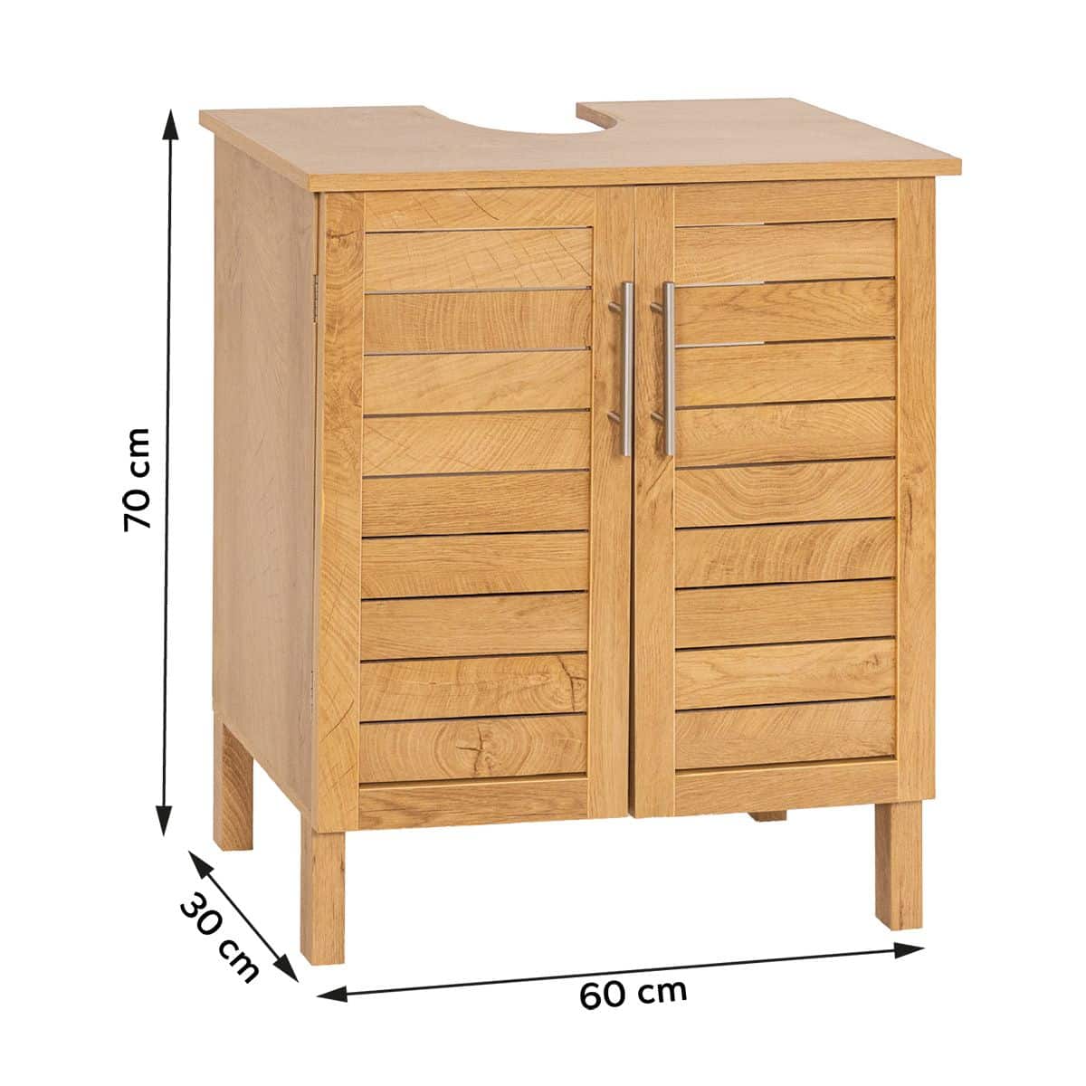 4bathroomz wastafelonderkast Bozen 60x30x70cm - Koloniaal