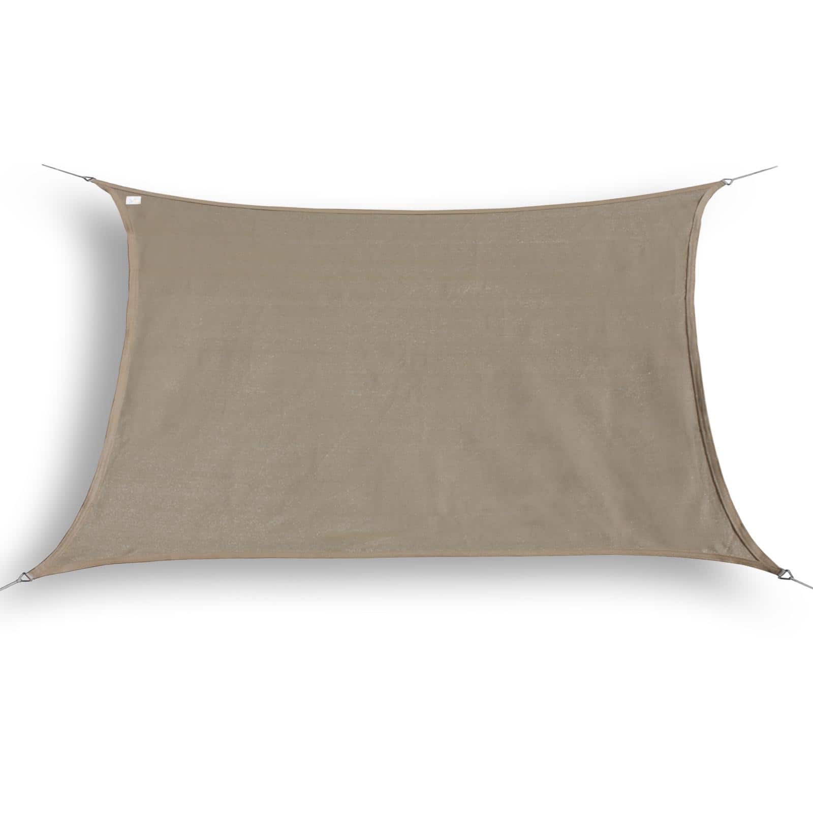 hanSe® Schaduwdoek Rechthoek Waterdoorlatend 3x3,5m Zonnedoek Taupe