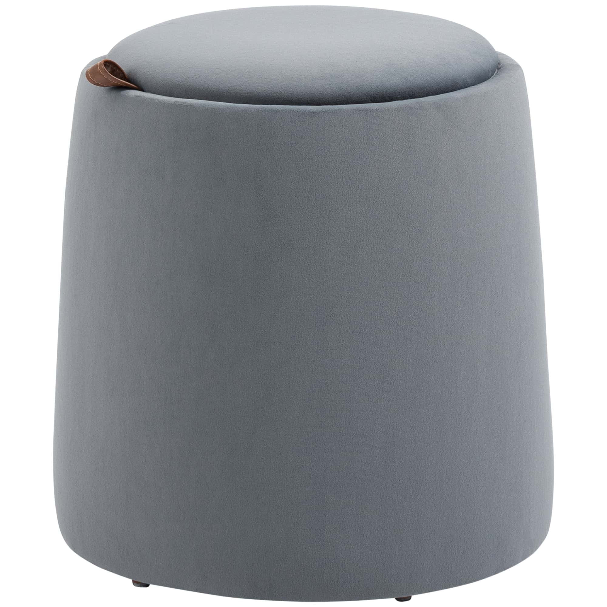4goodz Poef 2-in-1 Ottomaanse kruk - Voetebank met opbergvak 44x47 cm 4goodz Poef 2-in-1 Ottomaanse kruk - Voetebank met opbergvak 44x47 cm