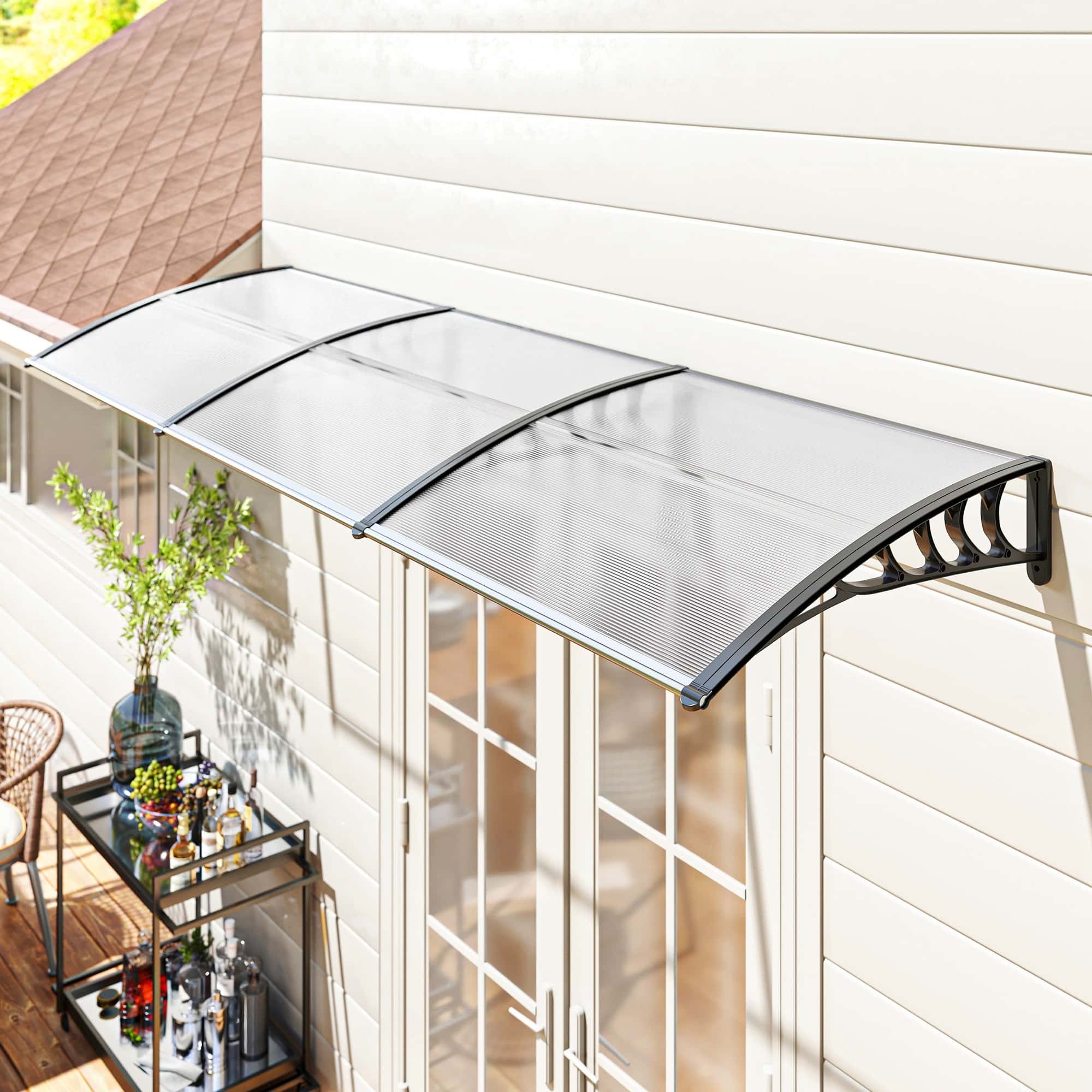 4goodz Deurluifel Afdak 90x295 cm - polycarbonaat - Transparant