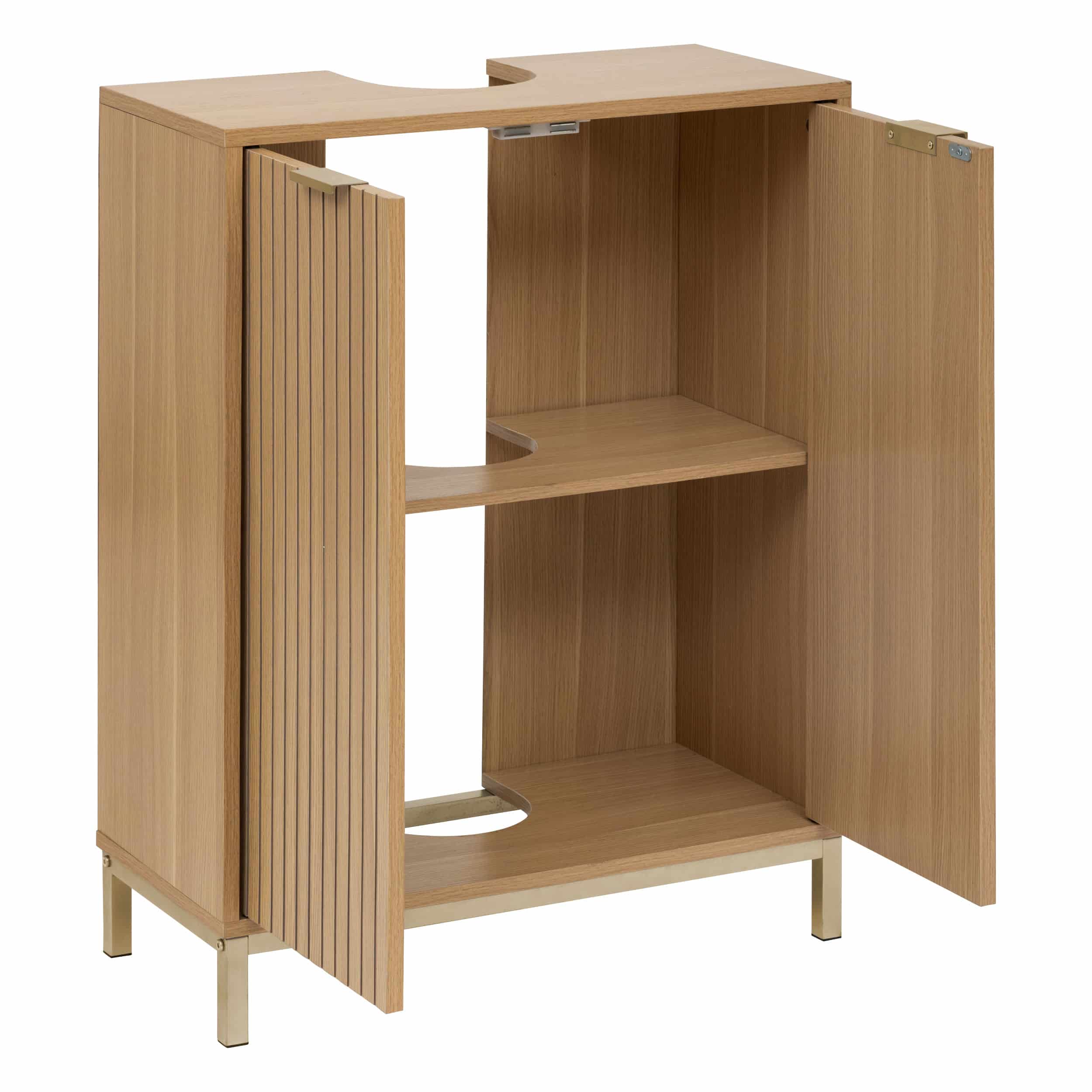 Wastafelonderkast Tasso - Wastafelmeubel met paneel dessin 28x60x80 cm