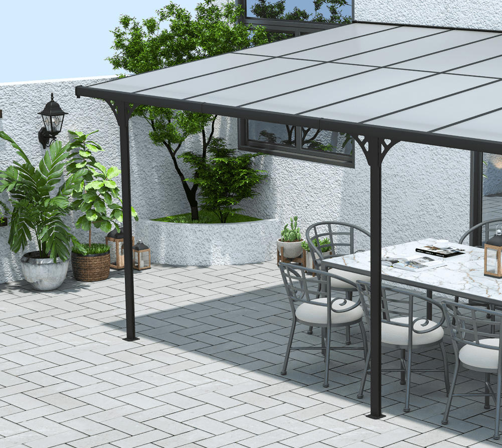 Westmann Aluminium Terrasoverkapping Bruce SI06110 - 300x617x270 cm - Zwart