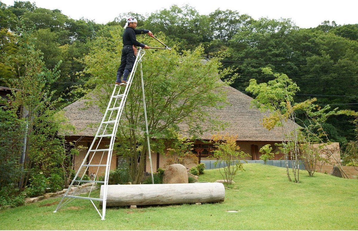 Niwaki Driepoot Tuinladder 360 cm Snoeiladder Tripod Ladder - Plukladder NW03600