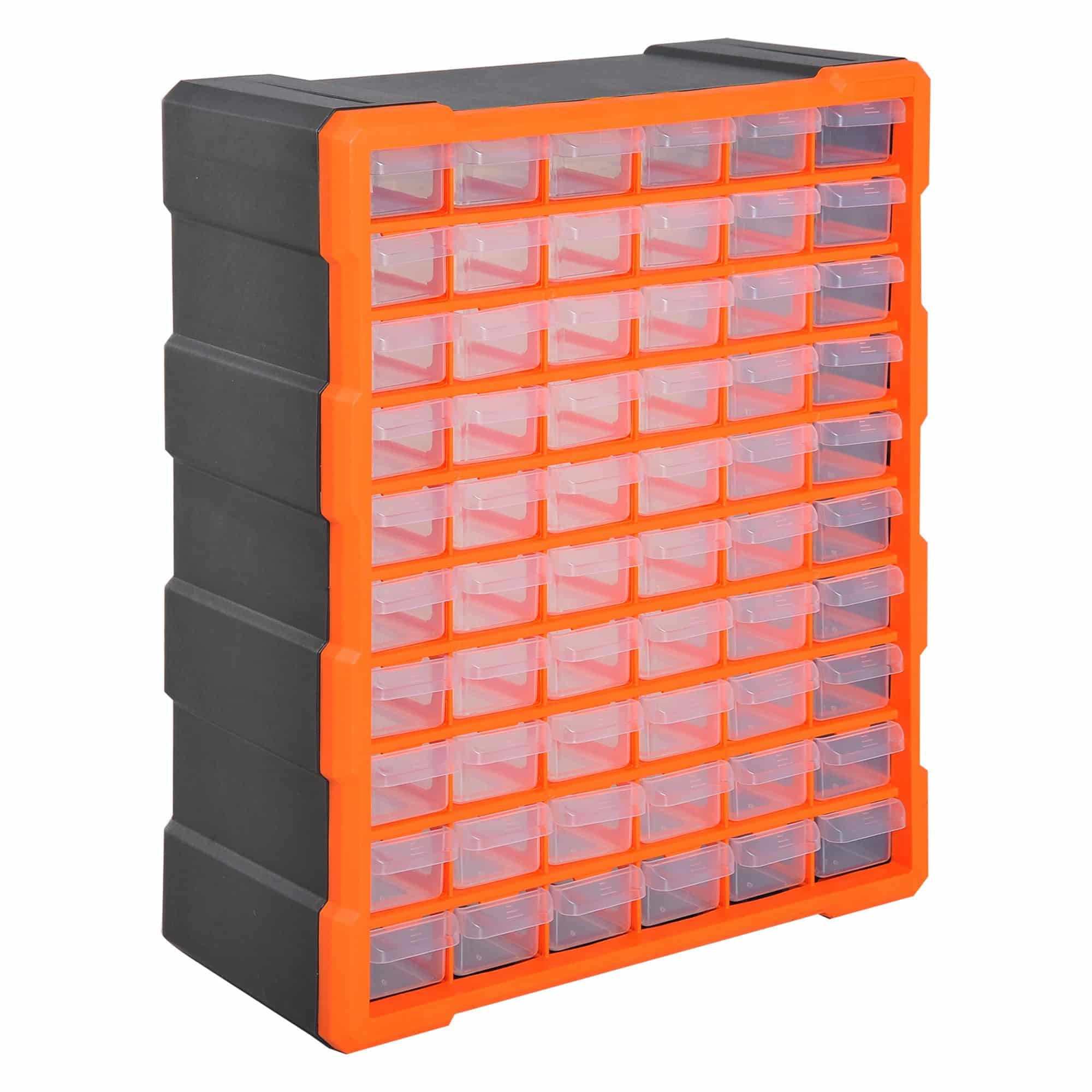 4goodz® Assortimentsdoos 60 sorteerbox schuifladen voor kleine onderdelen - Oranje